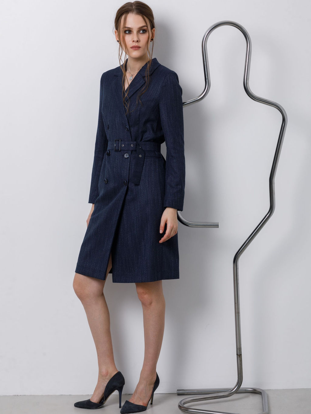 Платье двубортное