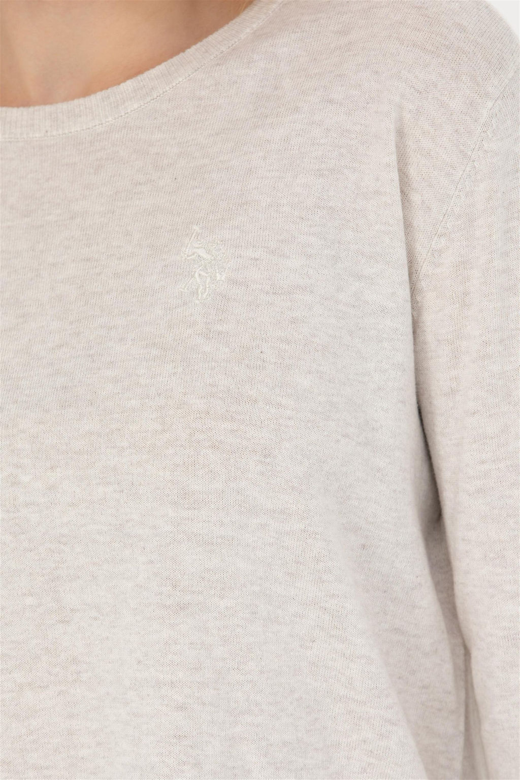 U. S. Polo Assn Женский базовый свитер с круглым вырезом и каменным меланжом - U.s. polo assn фото 7