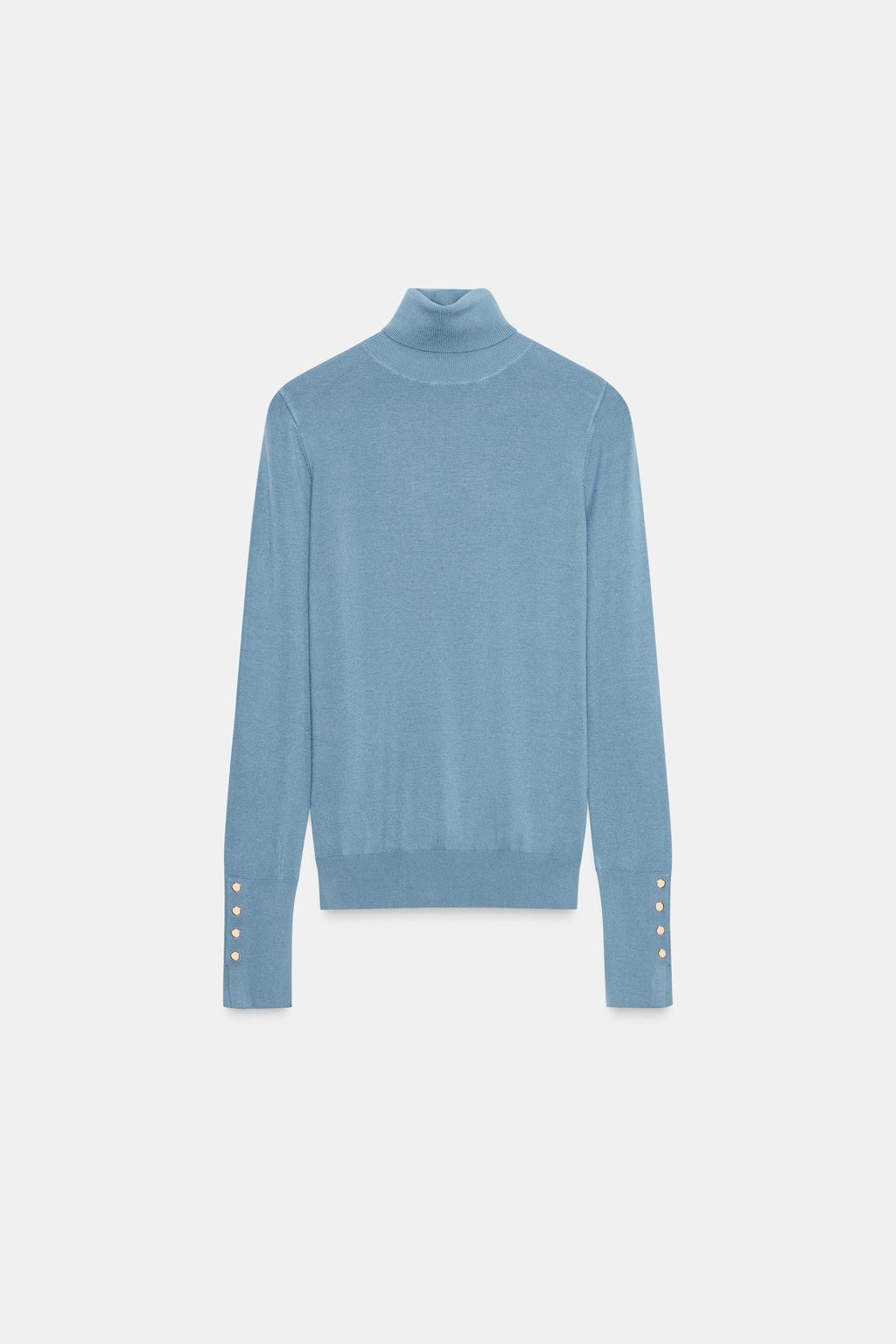 BASIC HIGH NECK KNIT SWEATER - Zara фото 2