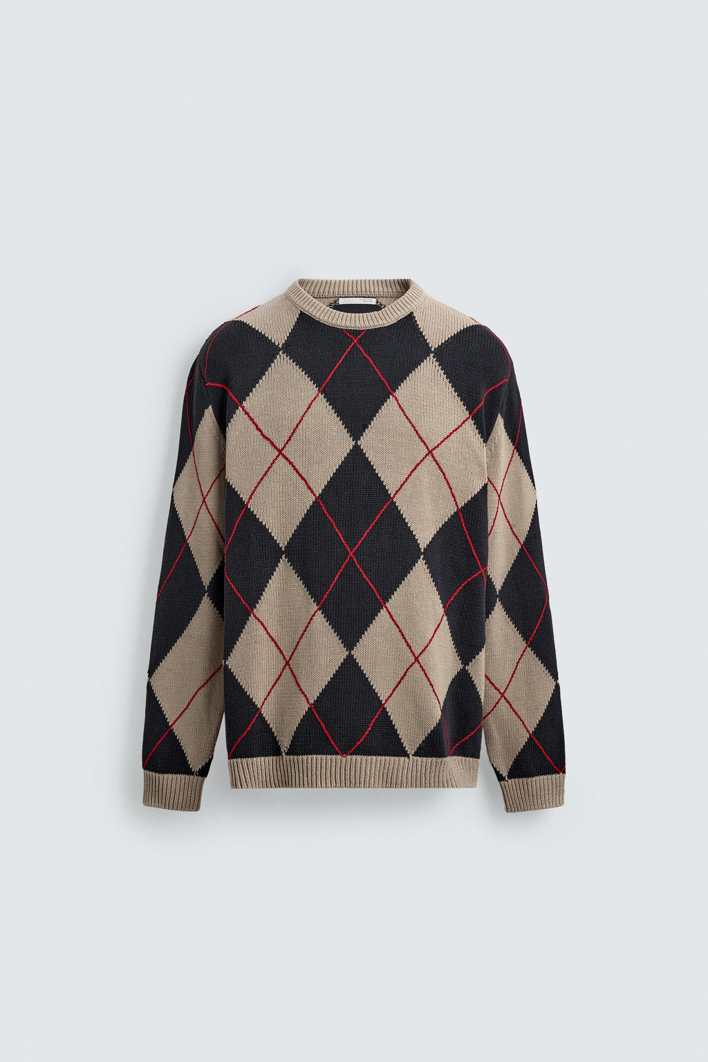 ARGYLE JACQUARD JUMPER - Zara фото 13