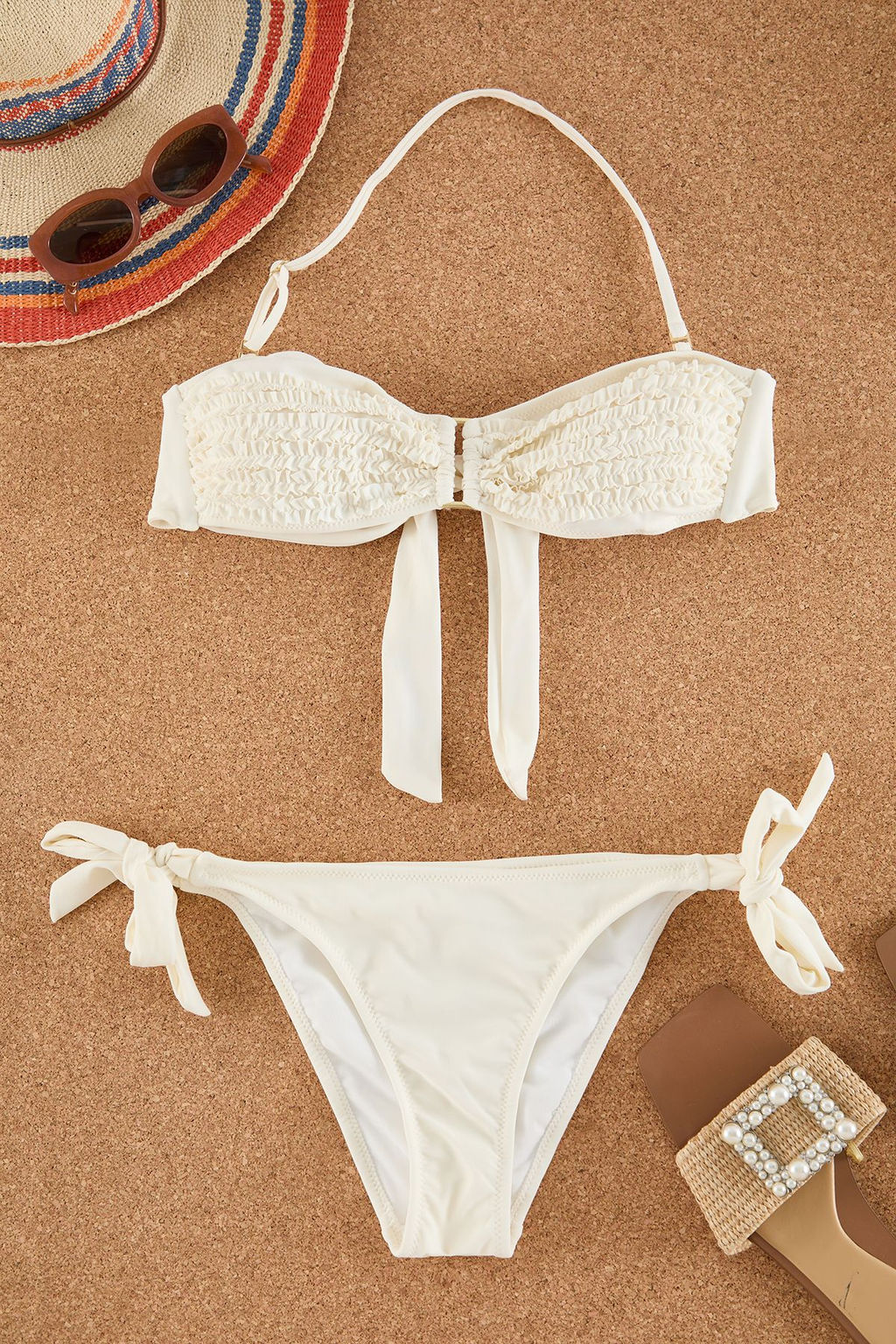 Ekru Straplez F?rf?rl? Regular Pretty Bikini Tak?m? TBESS25BT00021 - Trendyolmilla фото 5