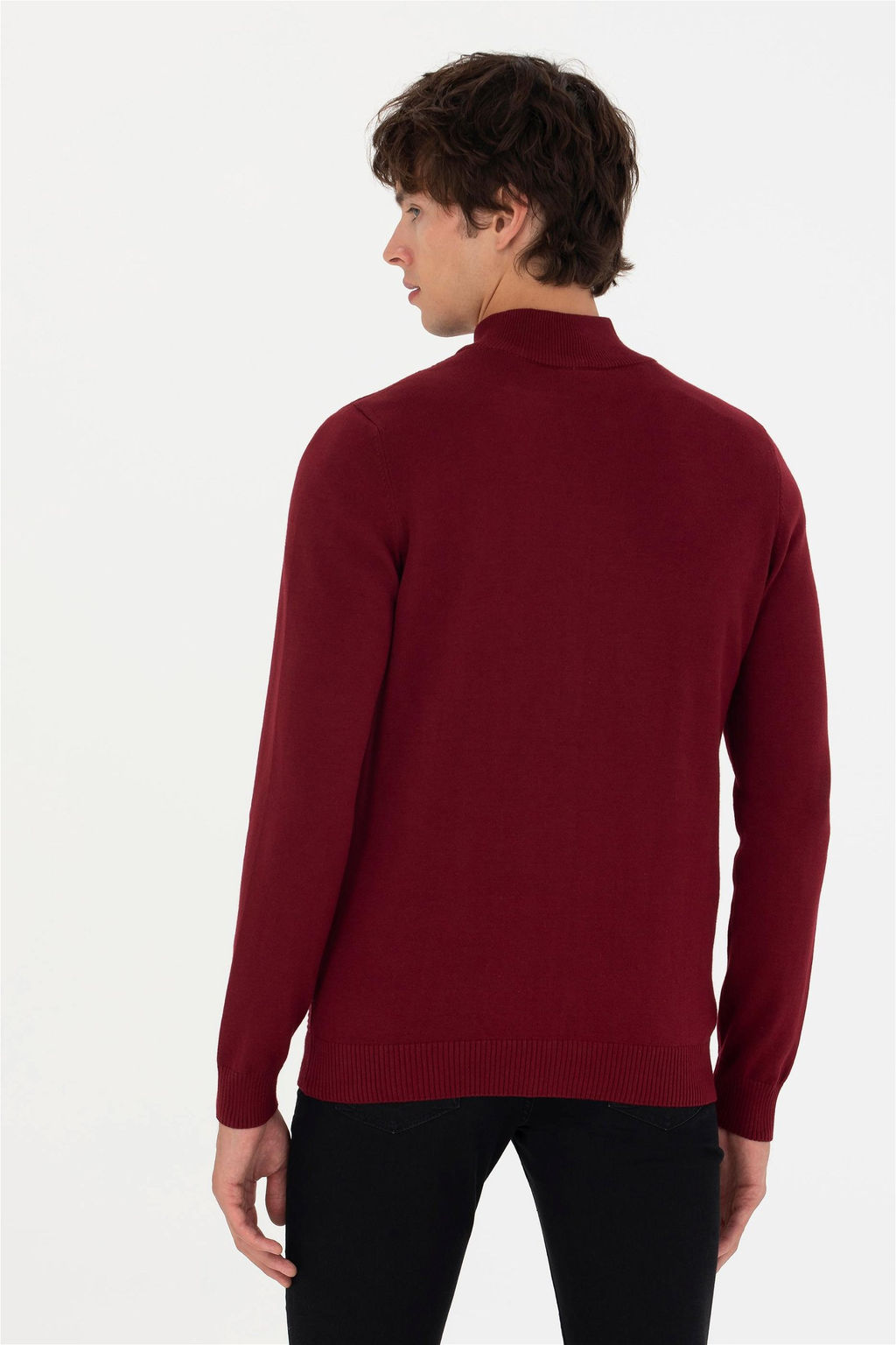 U. S. Polo Assn / Мужской бордовый базовый трикотажный кардиган - U.s. polo assn фото 12