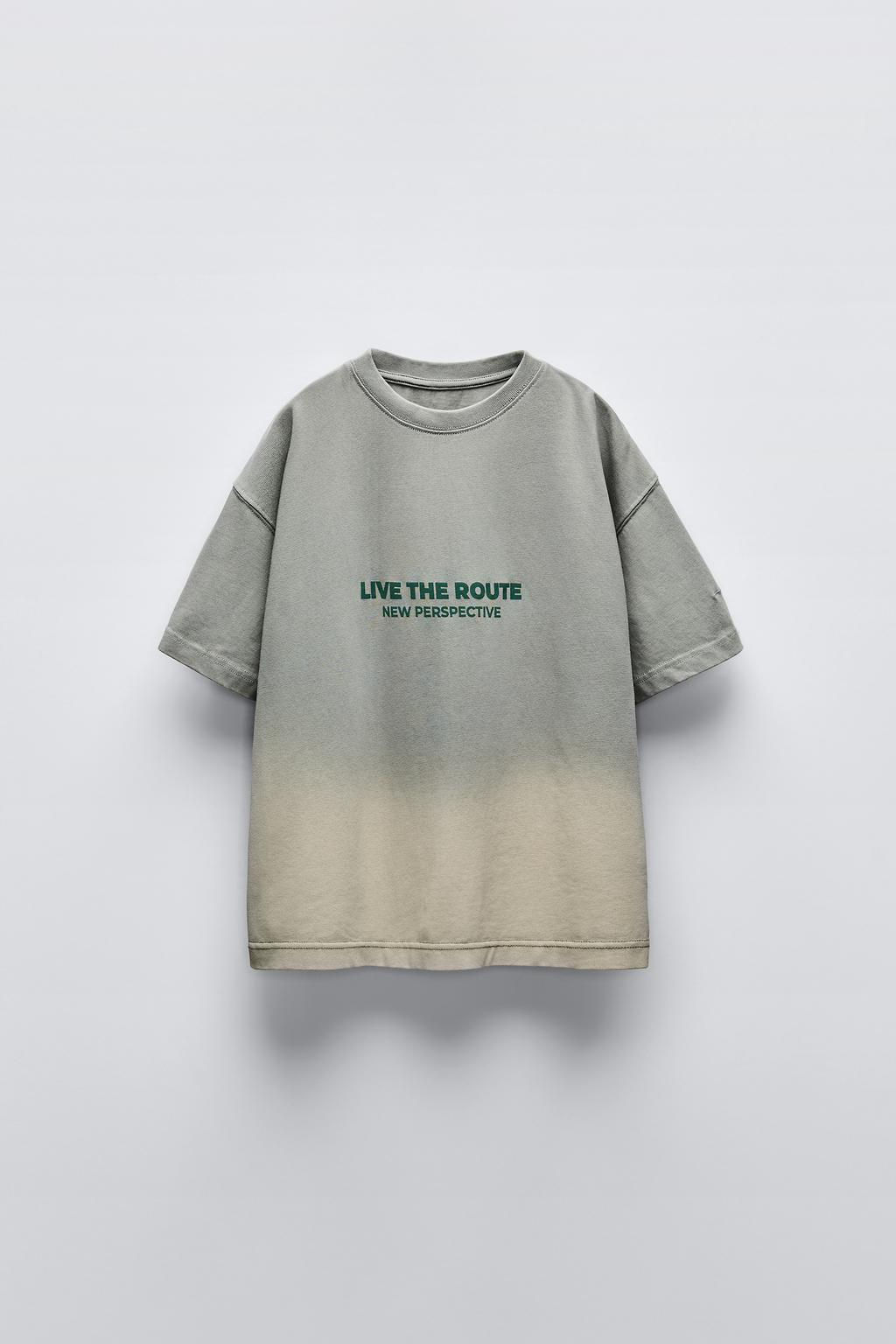 DEEP DYE SLOGAN T-SHIRT - Zara фото 2
