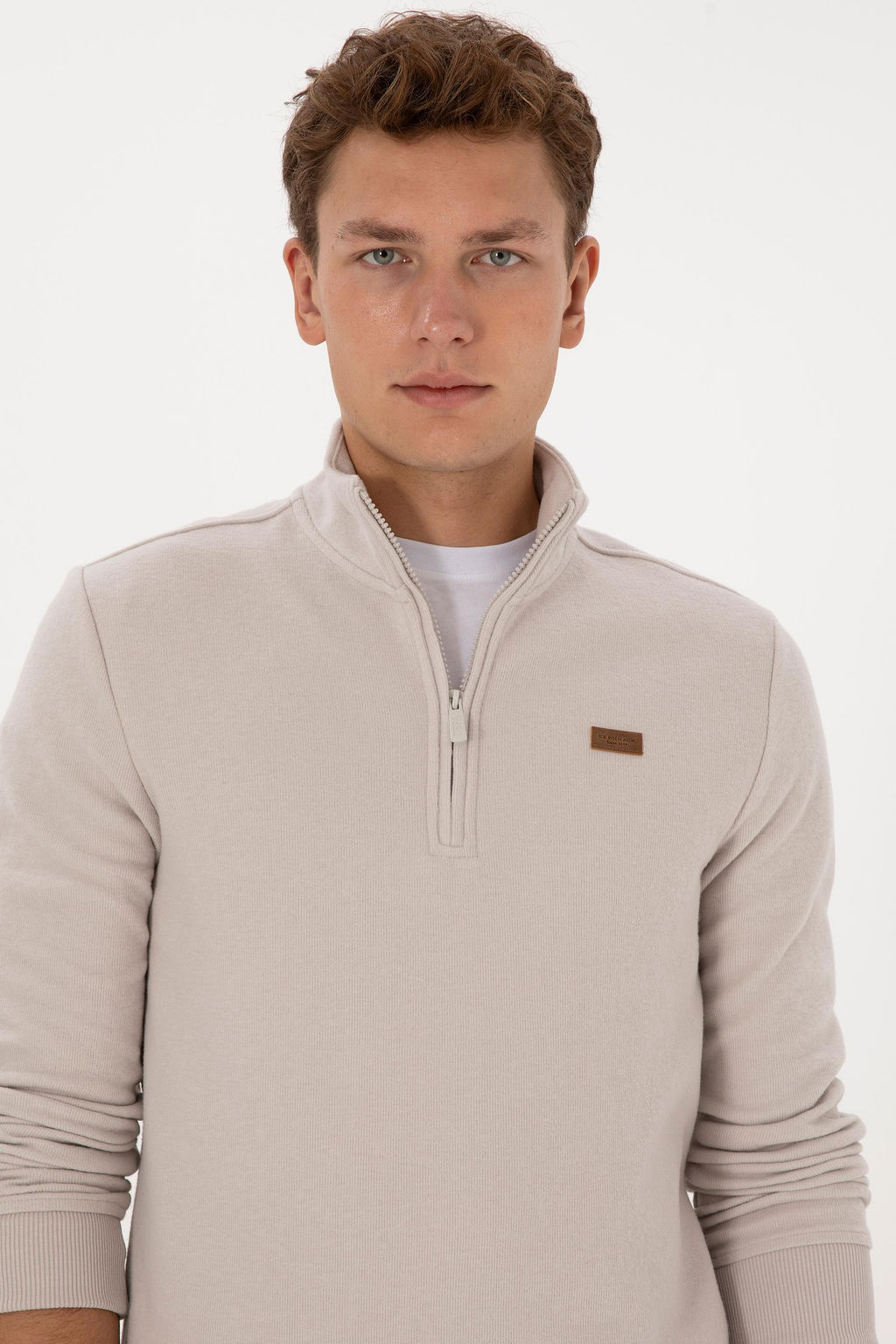 Erkek Regular Fit Yar_m Fermuarl_ Ta_ Basic Sweatshirt - U.s. polo assn фото 2