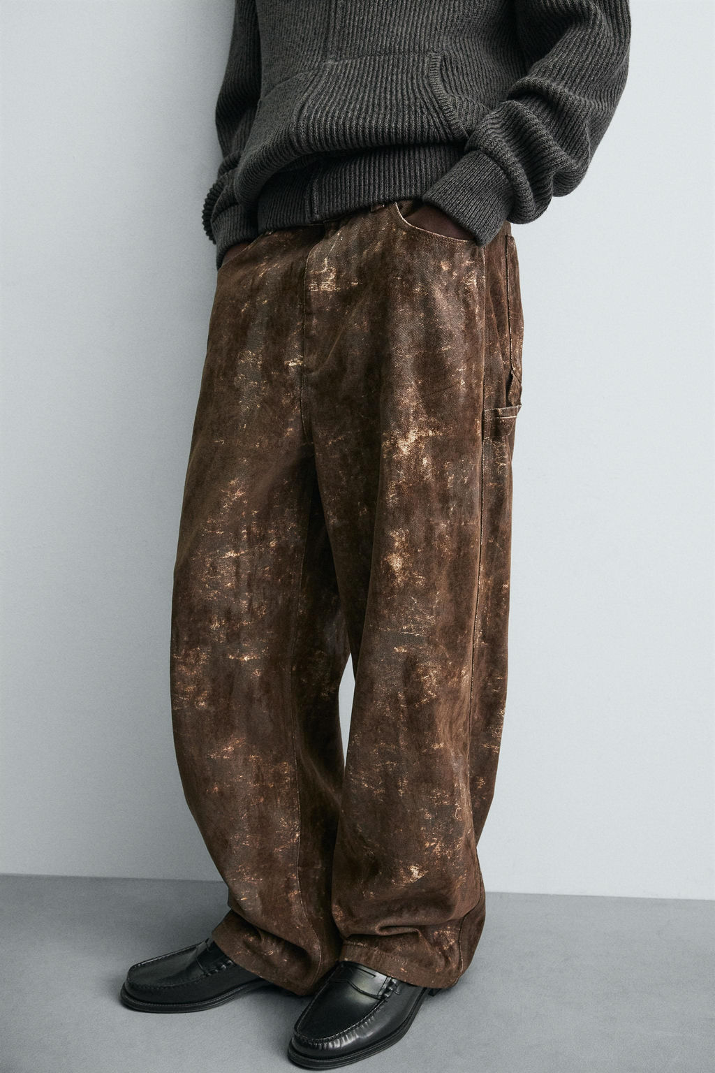 ABSTRACT PRINT CARPENTER TROUSERS - Zara фото 9