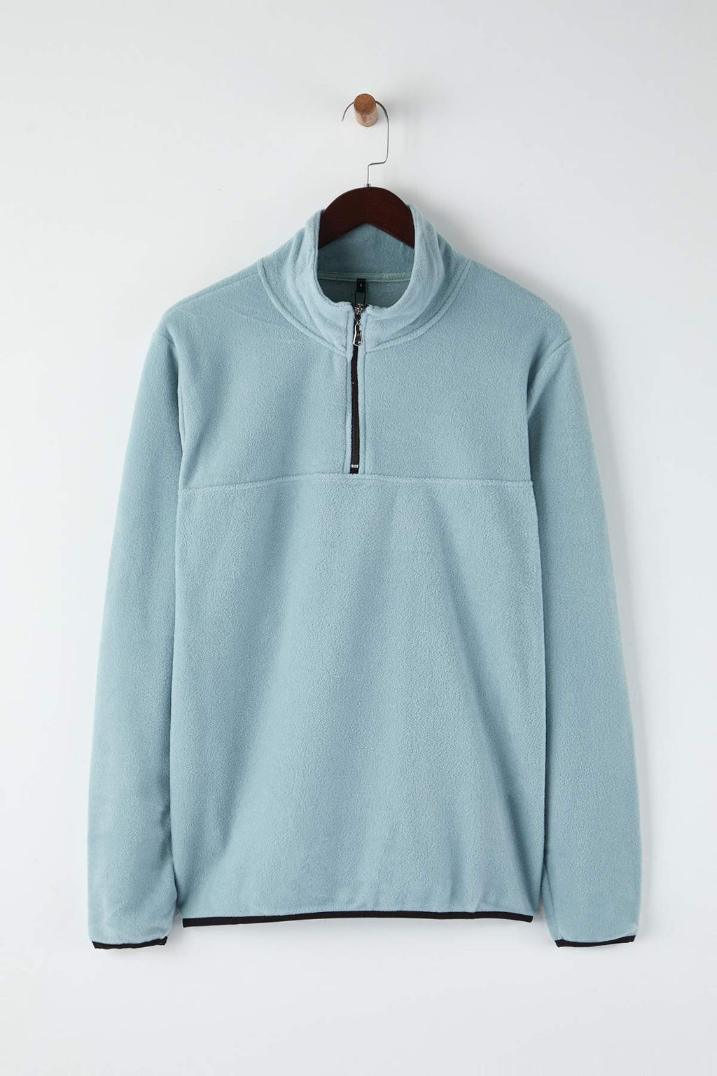 Mint Regular/Normal Kesim Dik Yaka Fermuarl? Dikis Detayl? Polar Sweatshirt TMNAW26SW00036