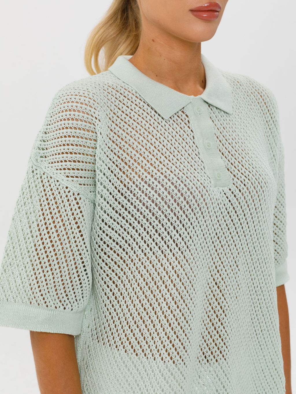 Блузка поло вязаная - Stilla фото 5