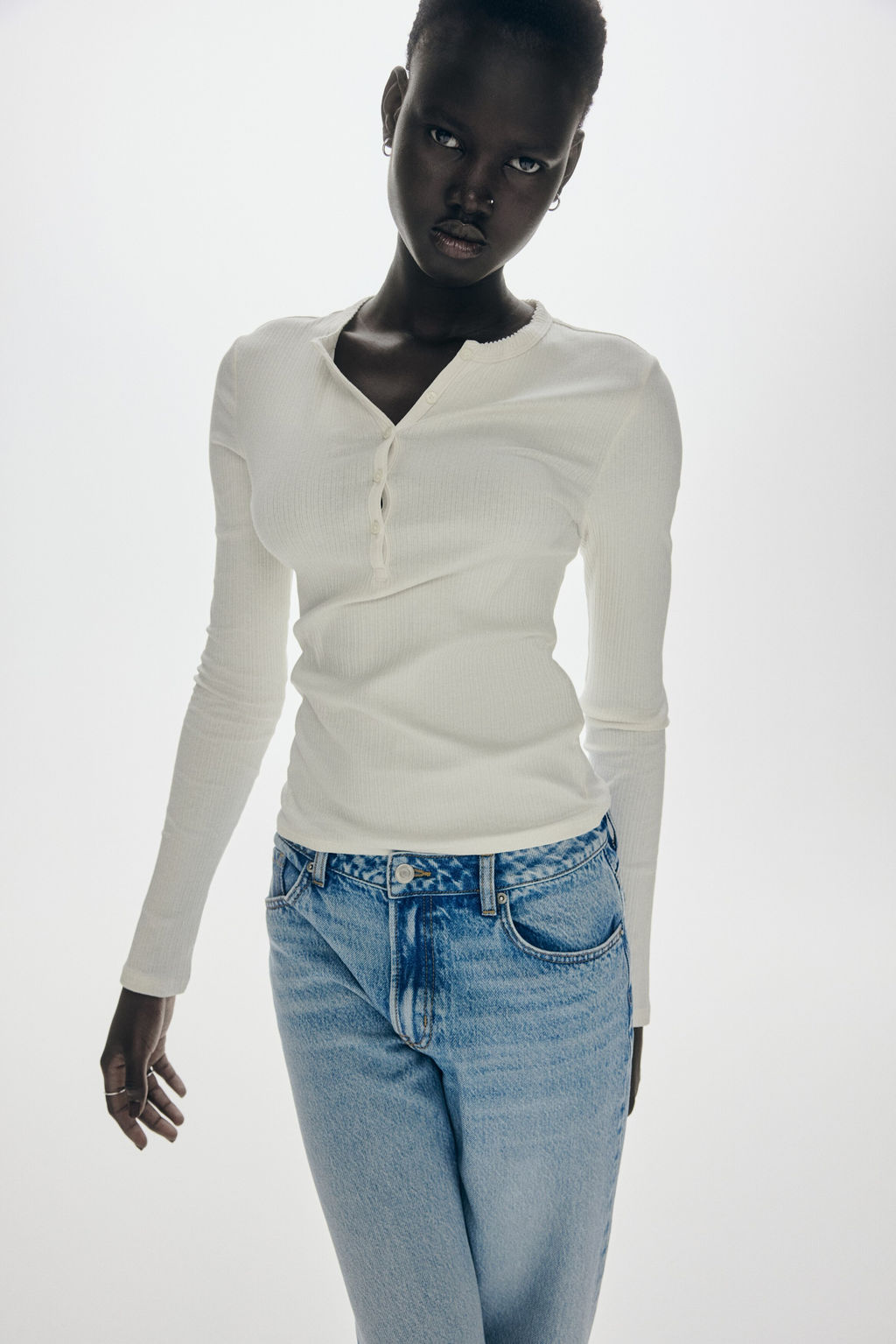 Camiseta de canal? con cuello panadero - H&m фото 5