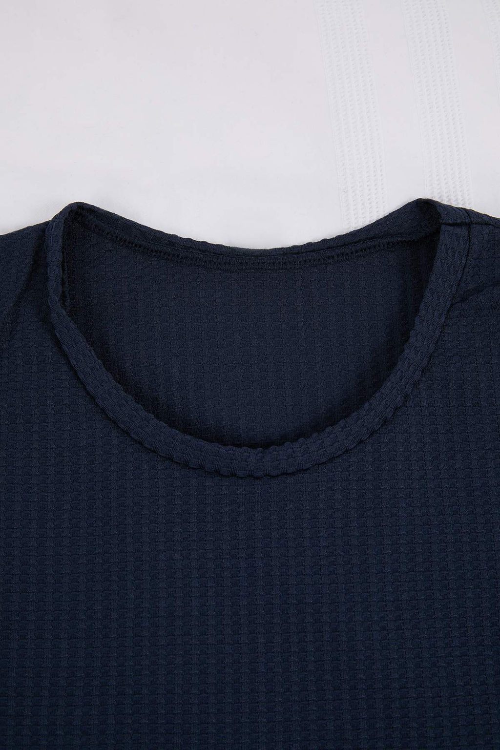 Lacivert Regular Fit Dokulu Esnek Orme Pijama Tak?m? TMNSS26PT00018