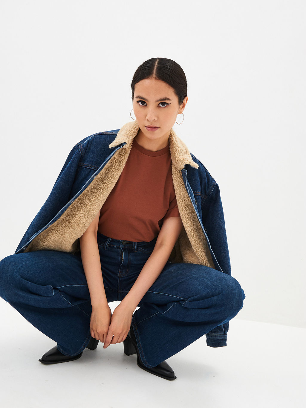 Женские Джинсы Утепленные WIDE LEG - Mossmore фото 28