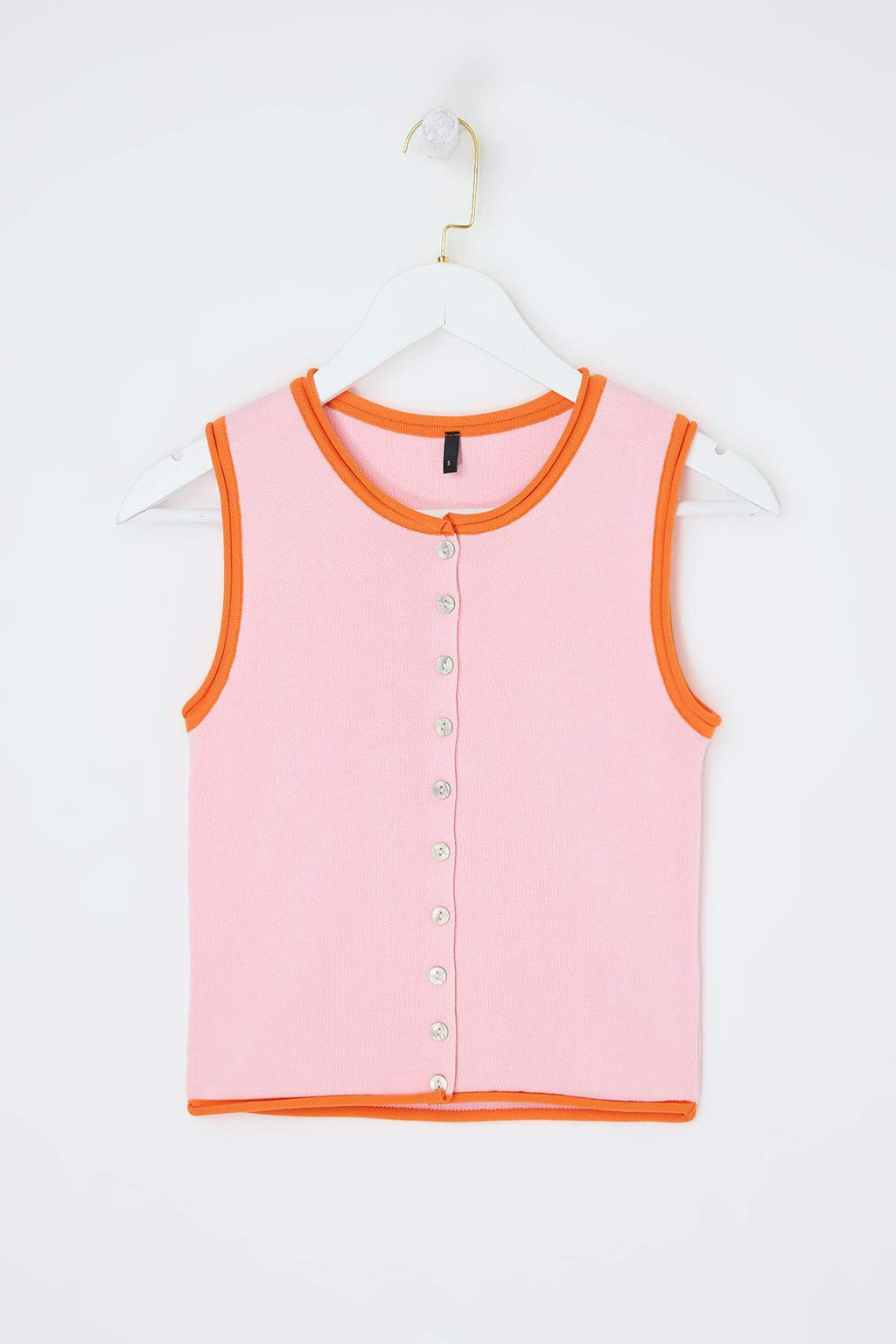 Ac?k Mavi Fitted Bisiklet Yaka Renk Bloklu Yelek TWOSS26YE00024 - Trendyolmilla фото 11