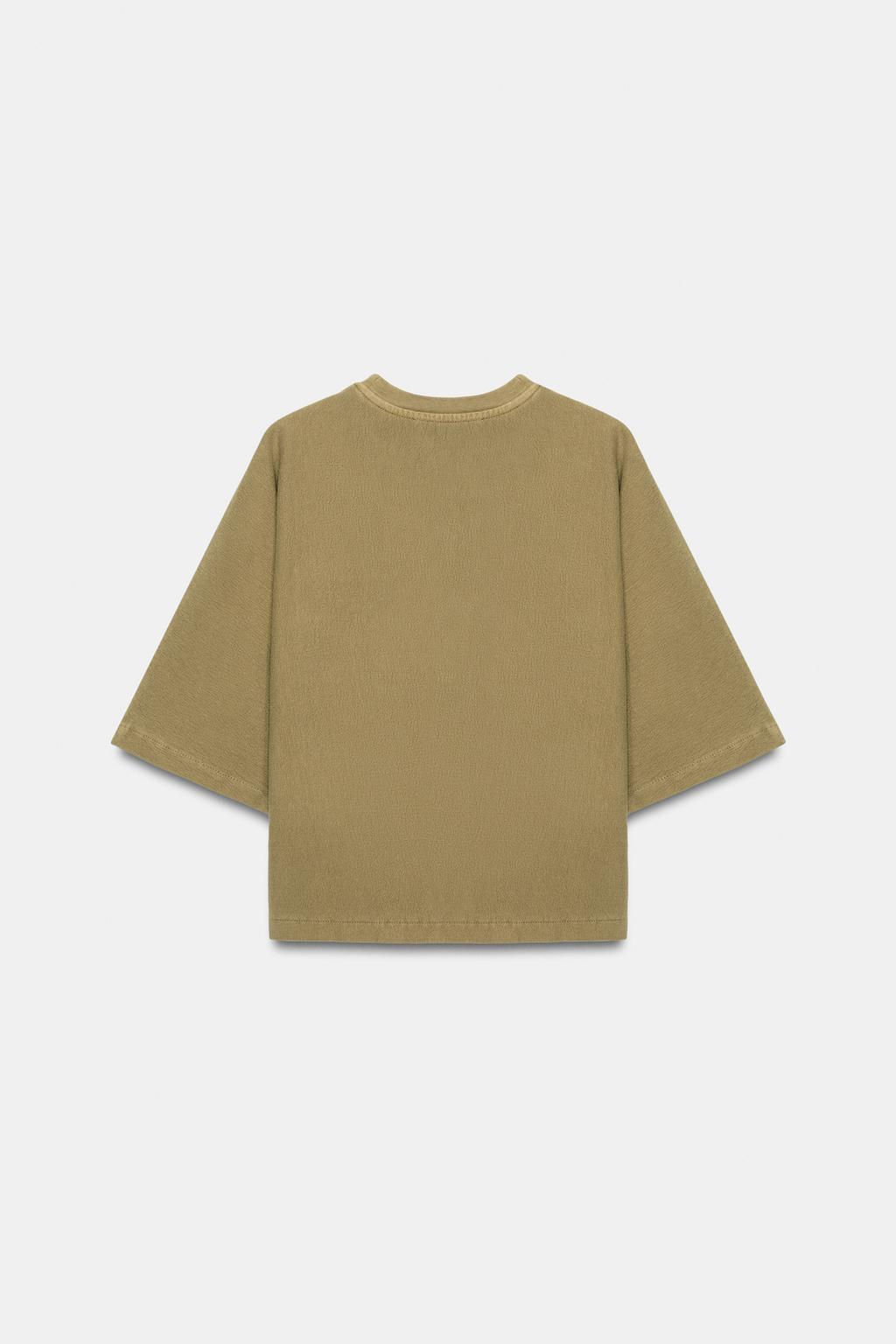 FADED-EFFECT SHORT SLEEVE T-SHIRT - Zara фото 7