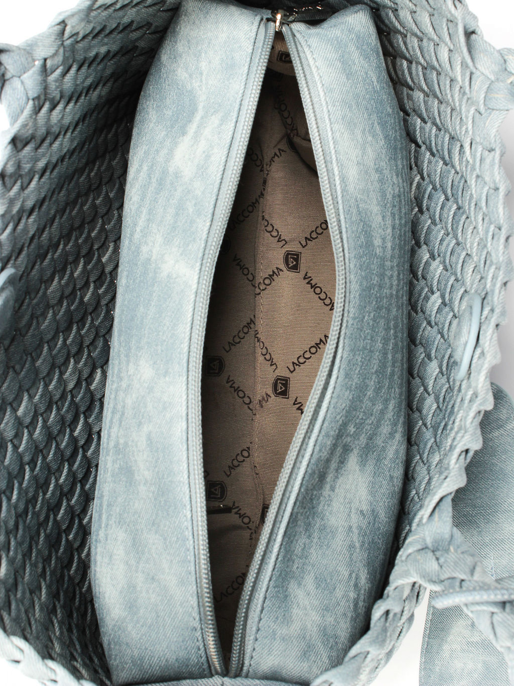 LACCOMA сумка СУ1056-винтаж синий эко кожа хлопок  фото 5