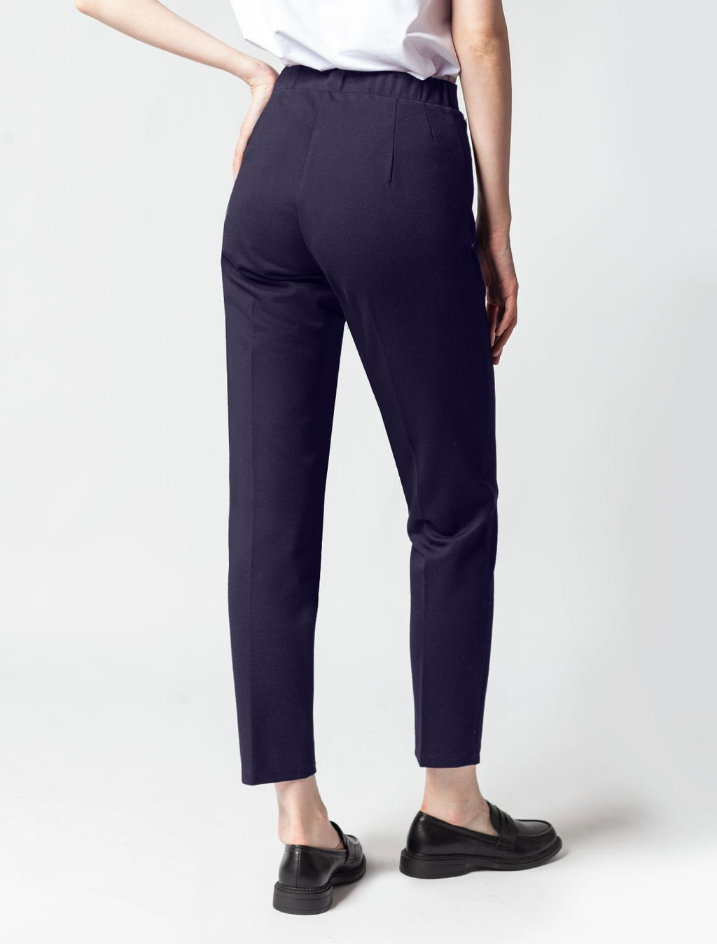 Брюки "дудочки" из плотного джерси