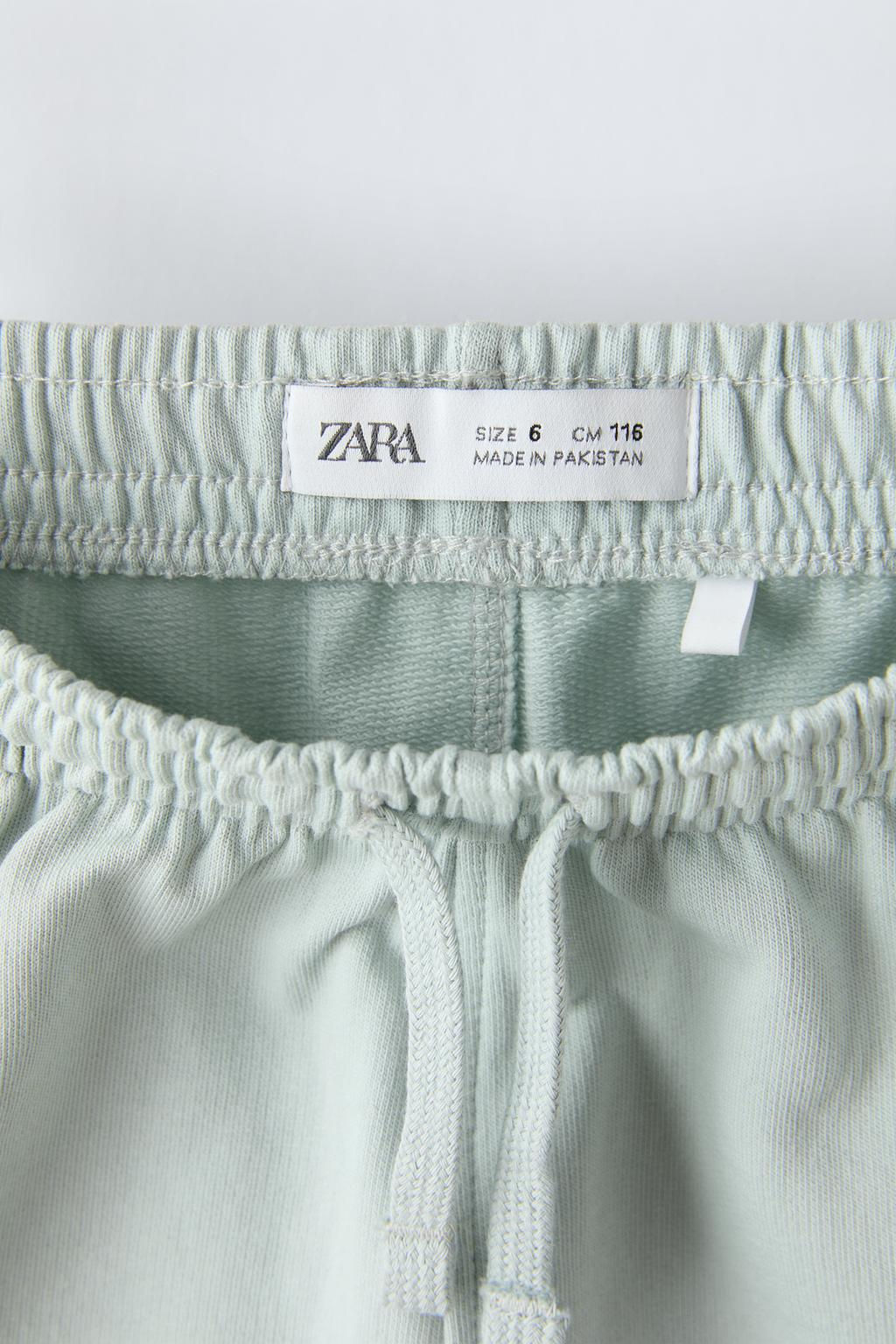 PAMUKLU ISLEMELI T-SHIRT VE BERMUDA SORT TAKIMI - Zara фото 11
