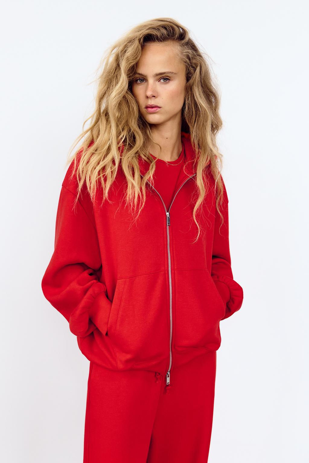 OVERSIZED ZIPPED SWEATSHIRT - Zara фото 12