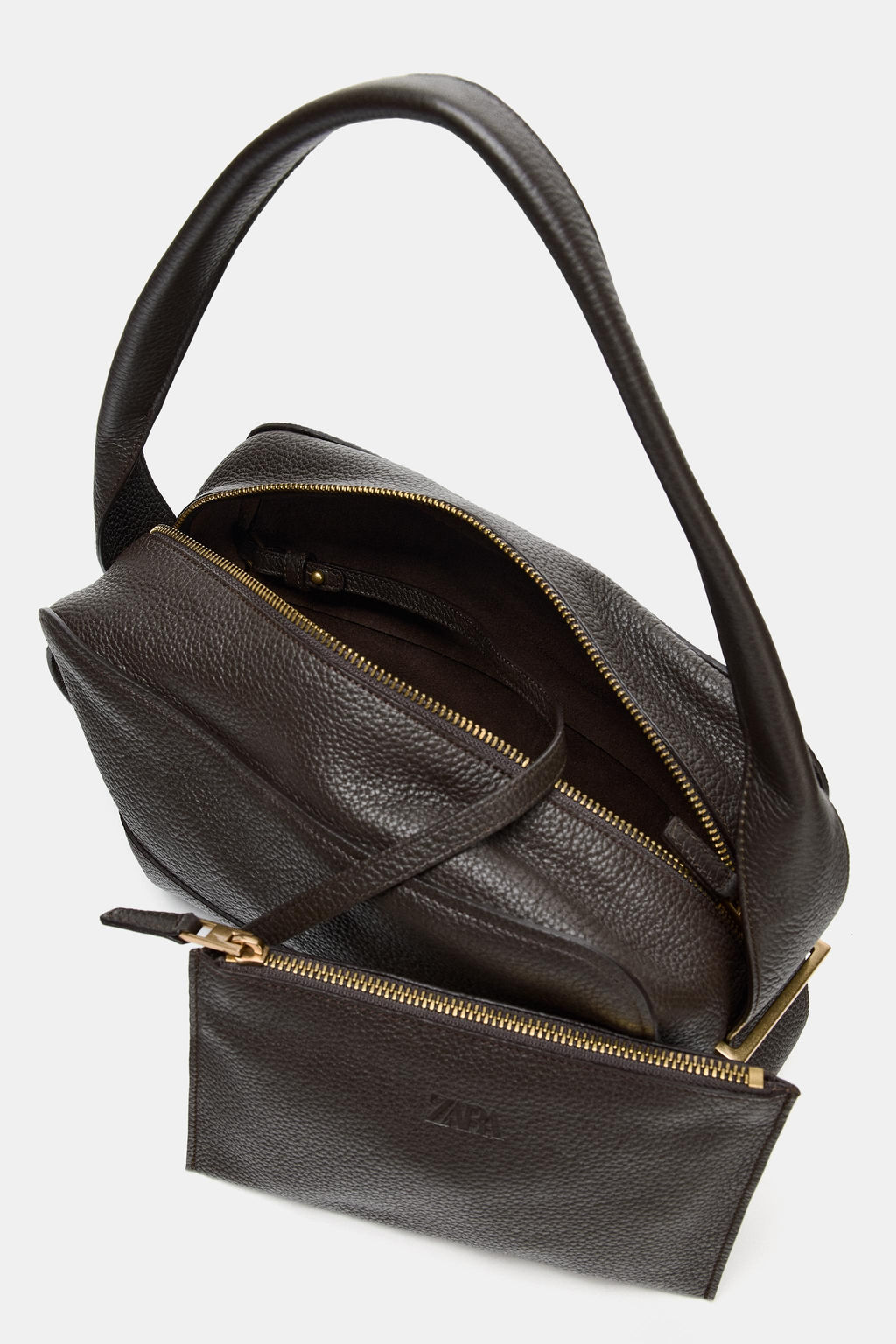 LEATHER SHOULDER BAG - Zara фото 8