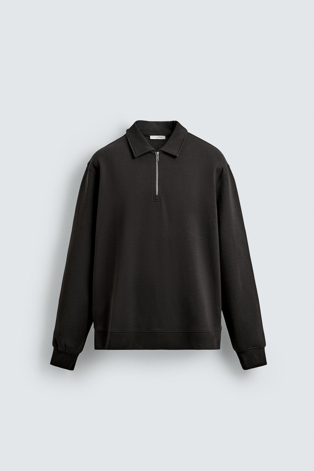 SUDADERA POLO INTERLOCK CREMALLERA / Marr?n / Topo - Zara фото 7