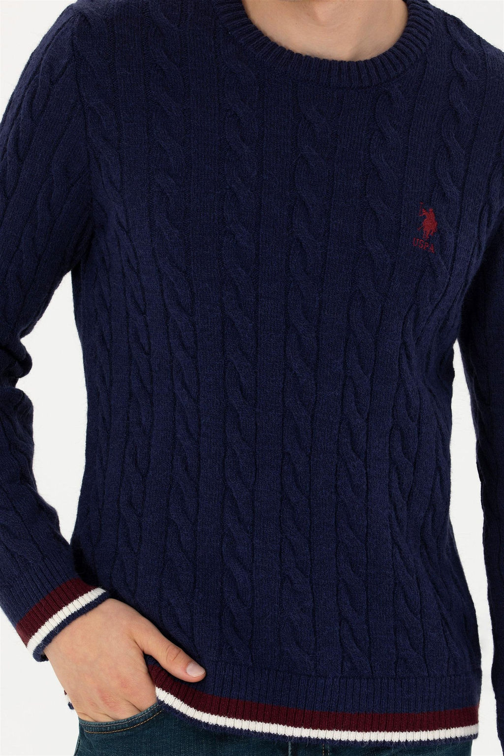 Мужской темно-синий свитер - U.s. polo assn фото 13