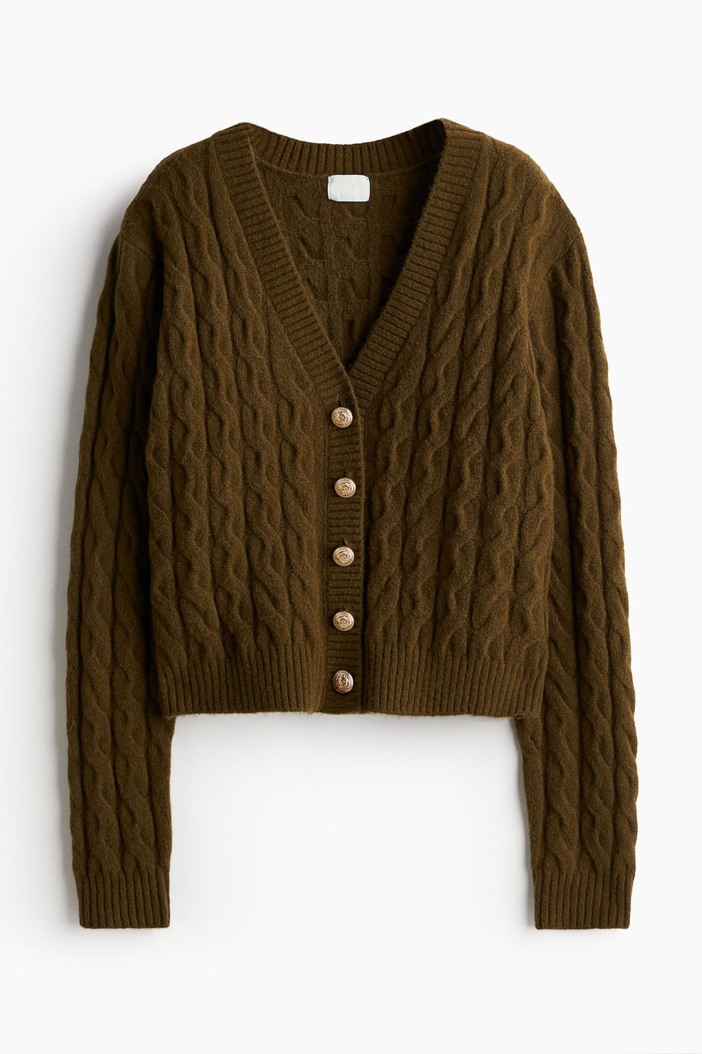 Cardigan en punto trenzado - H&m фото 6
