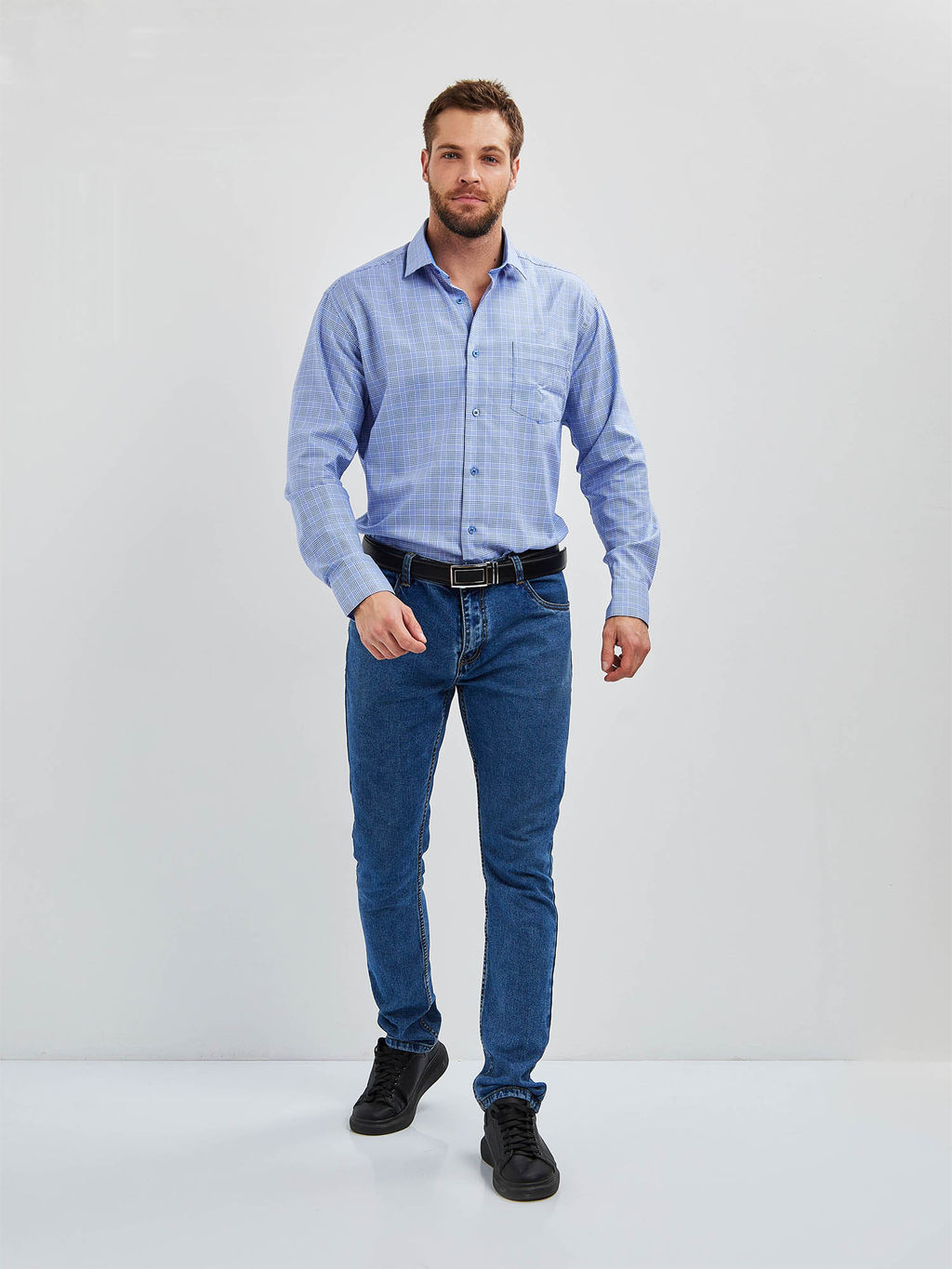 Сорочка мужская длинный рукав GREG 215/111/4561/1p