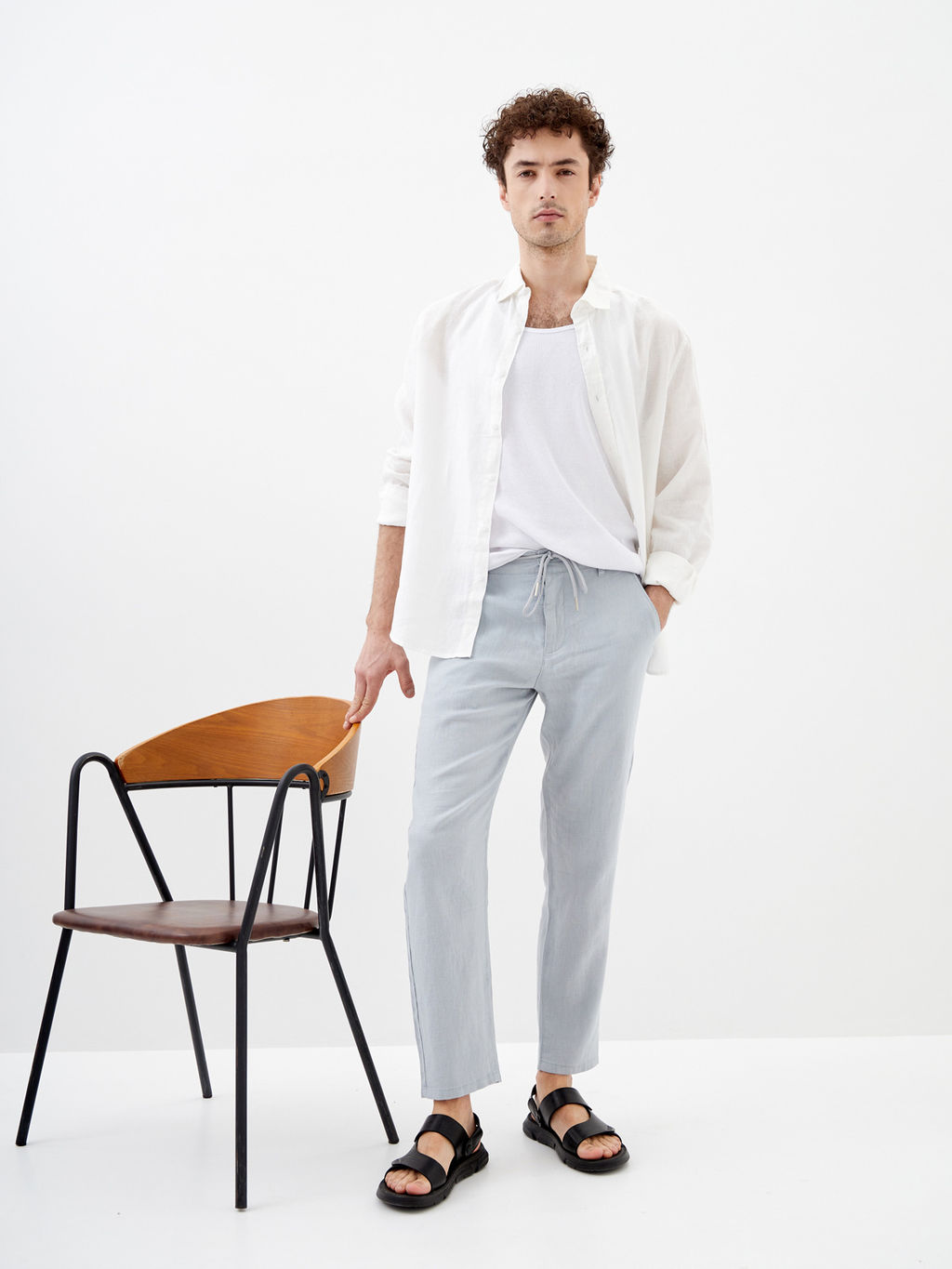 Мужские Льняные Брюки Мом - Mossmore фото 8