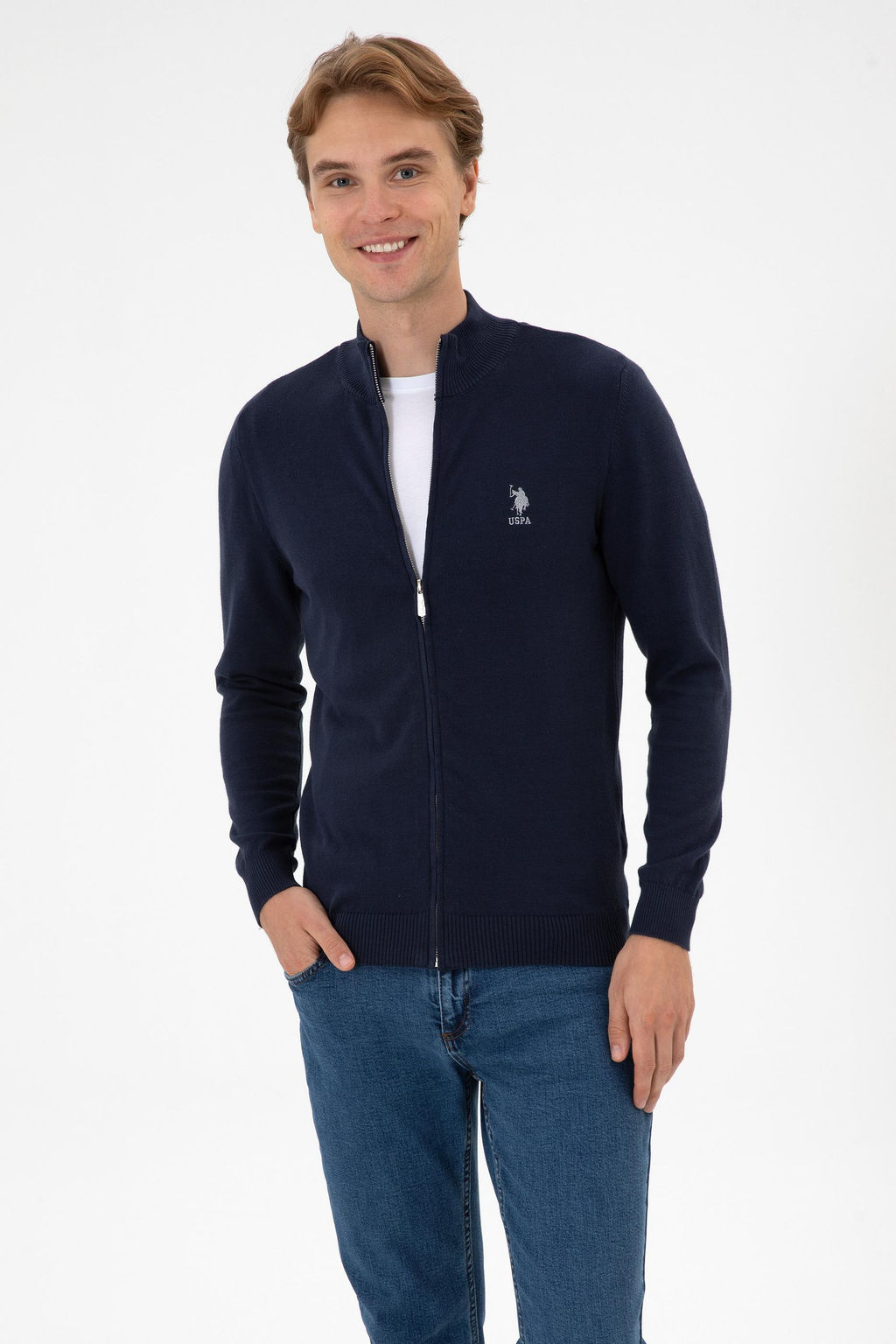Erkek Slim Fit Lacivert Triko H_rka - U.s. polo assn фото 8