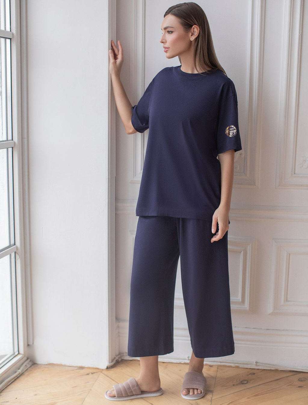 Футболка оверсайз с принтом из премиального 100% хлопка