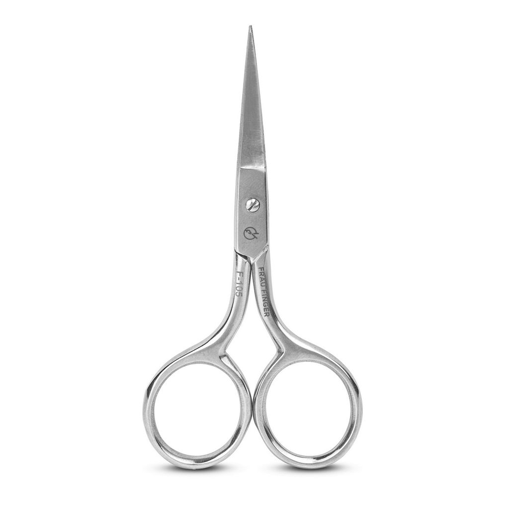 Frau Finger Ножницы маникюрные для ногтей прямые / Classic FS-105SP, глянцевые, ручная заточка, 9 см