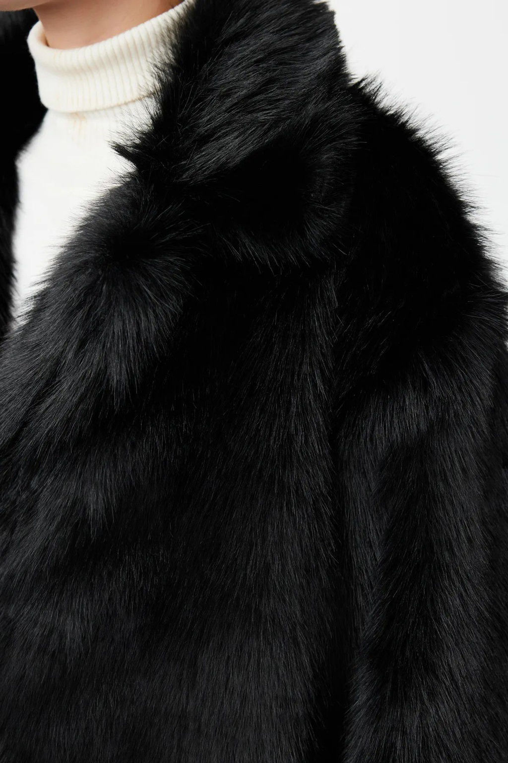 Siyah Oversize Kal?p Kurk Mont TWOAW25MO00155 - Trendyolmilla фото 4