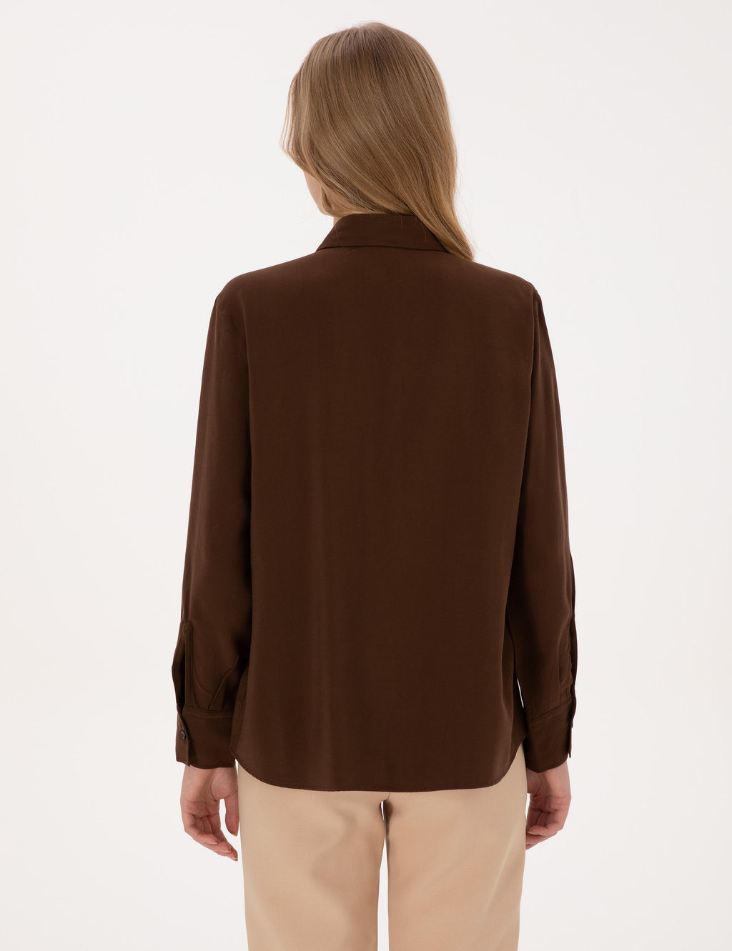 Koyu Kahverengi Comfort Fit Uzun Kollu G_mlek - Pierre cardin фото 5