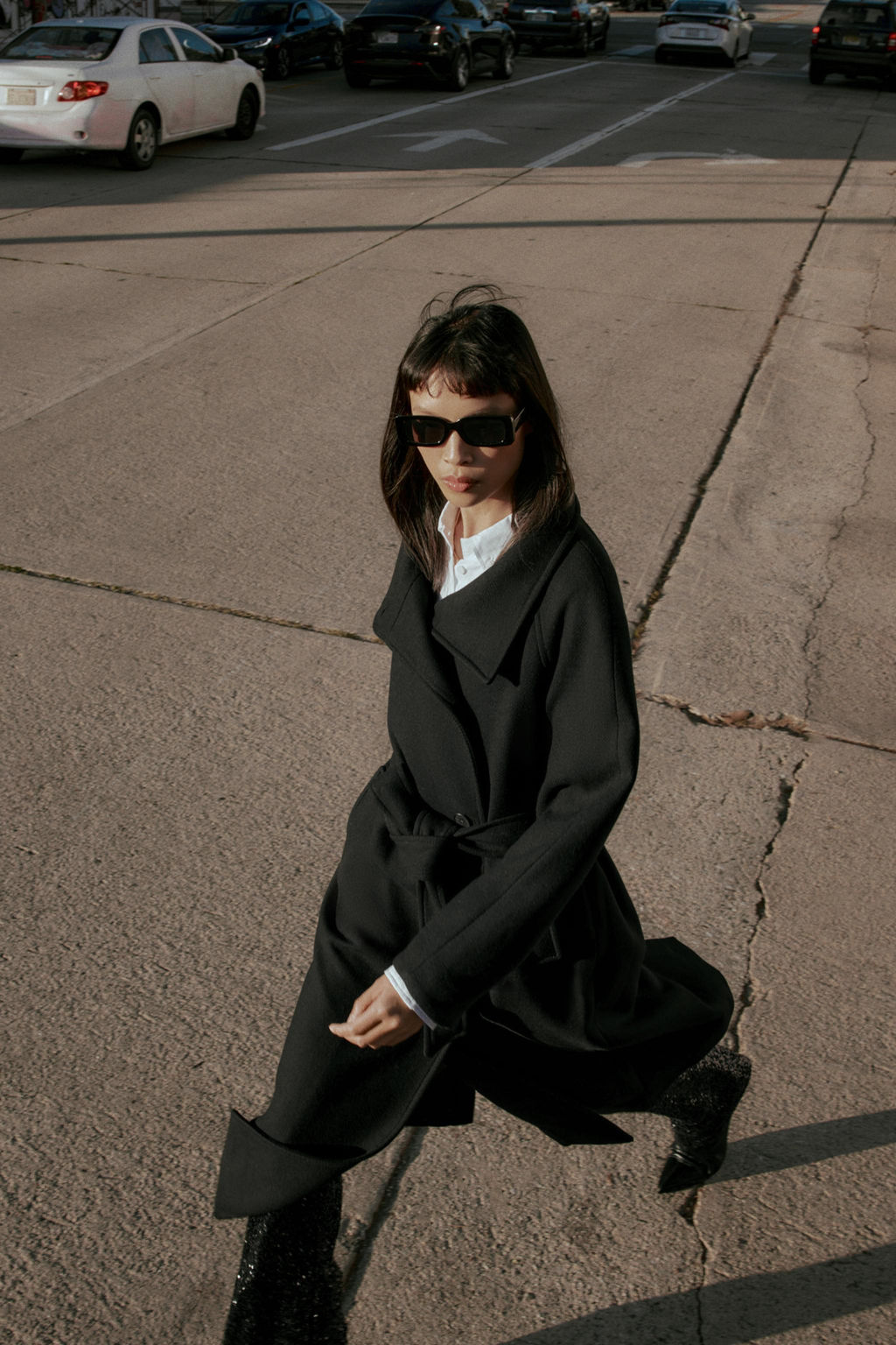 LONG WOOL COAT WITH HIGH NECK - Zara фото 7