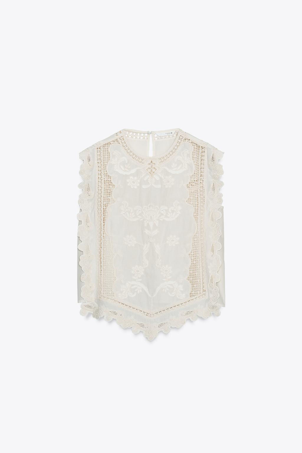 ZW COLLECTION SHIRT WITH RUFFLED CHEST - Zara фото 6