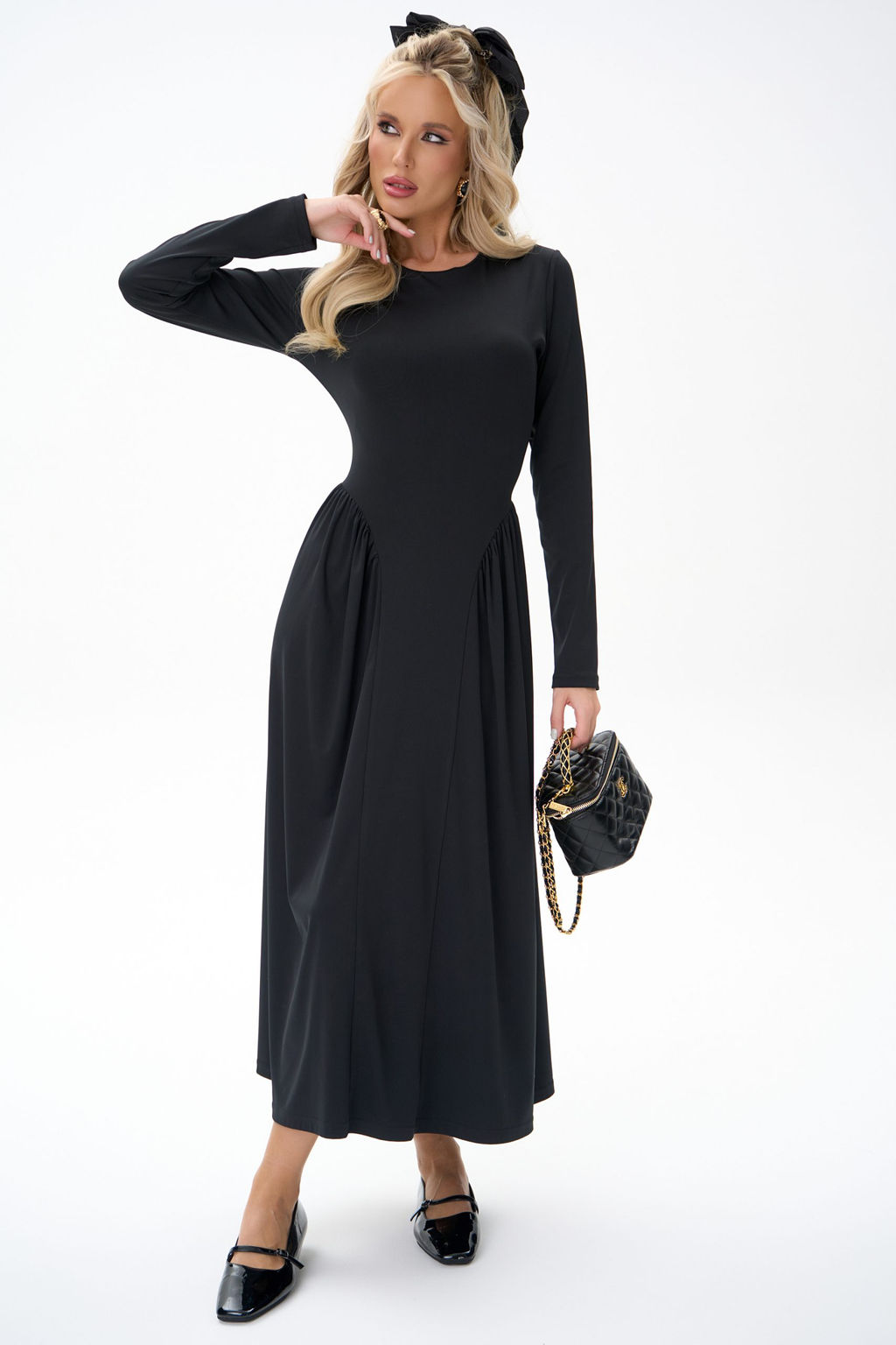 Платье Донна (чёрный) - Эльза фото 14