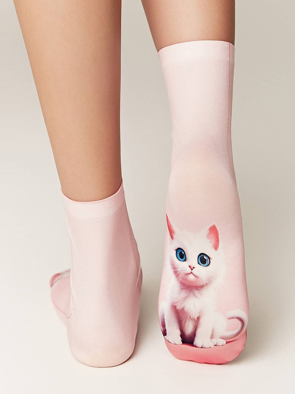 Цена за 2 пары. Носки фантазийные CONTE Носки с рисунком White cat - Conte elegant фото 5