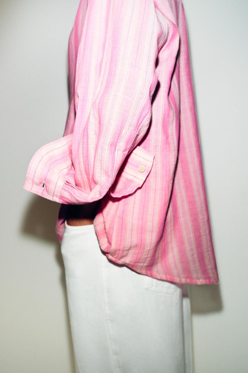 STRIPED VOLUMINOUS SHIRT - Zara фото 5
