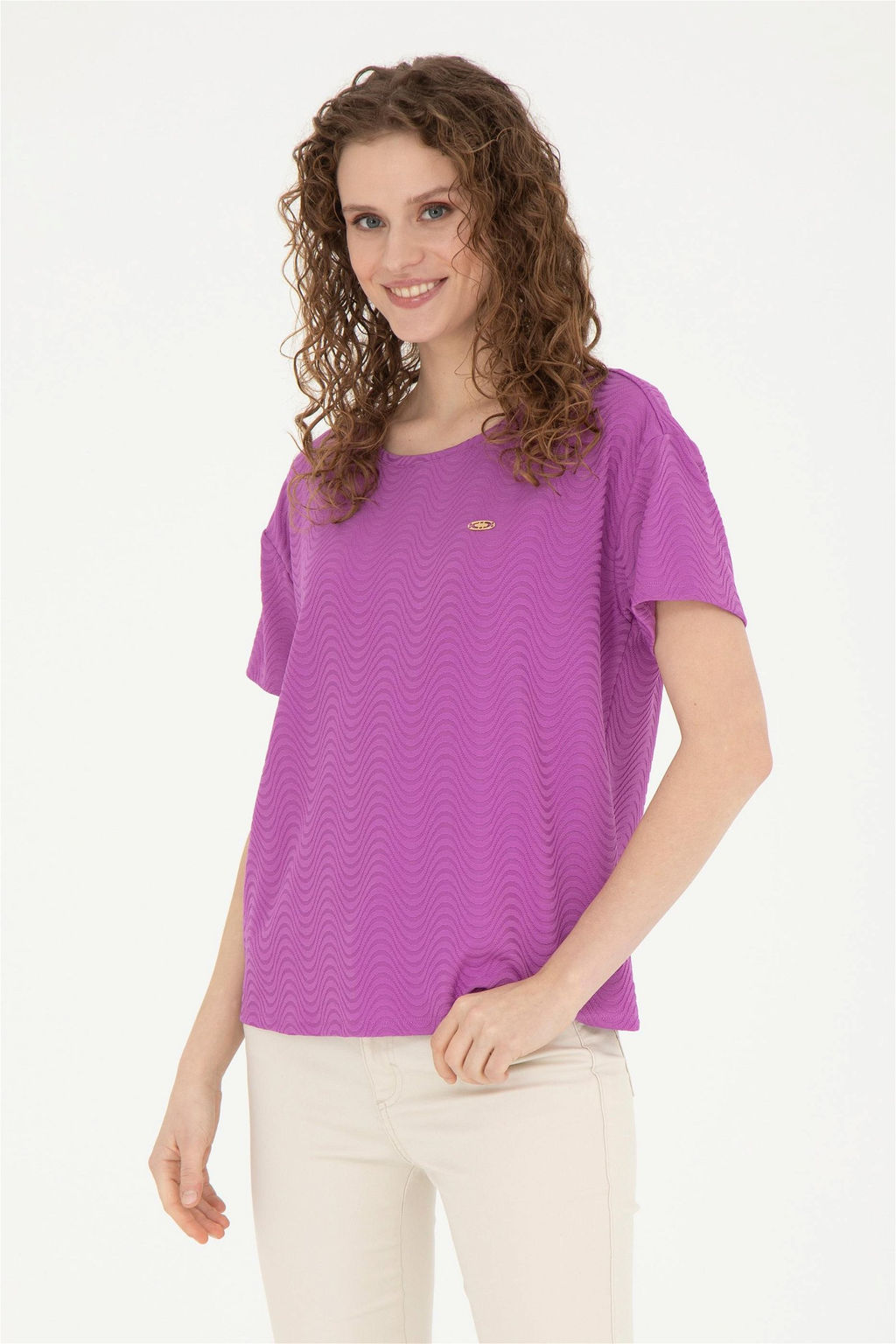 Женская фиолетовая футболка - U.s. polo assn фото 3