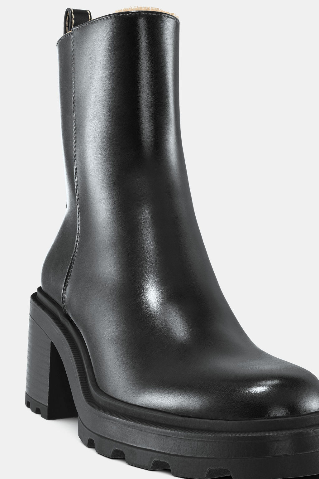 WATER REPELLENT LEATHER ANKLE BOOTS - Zara фото 9