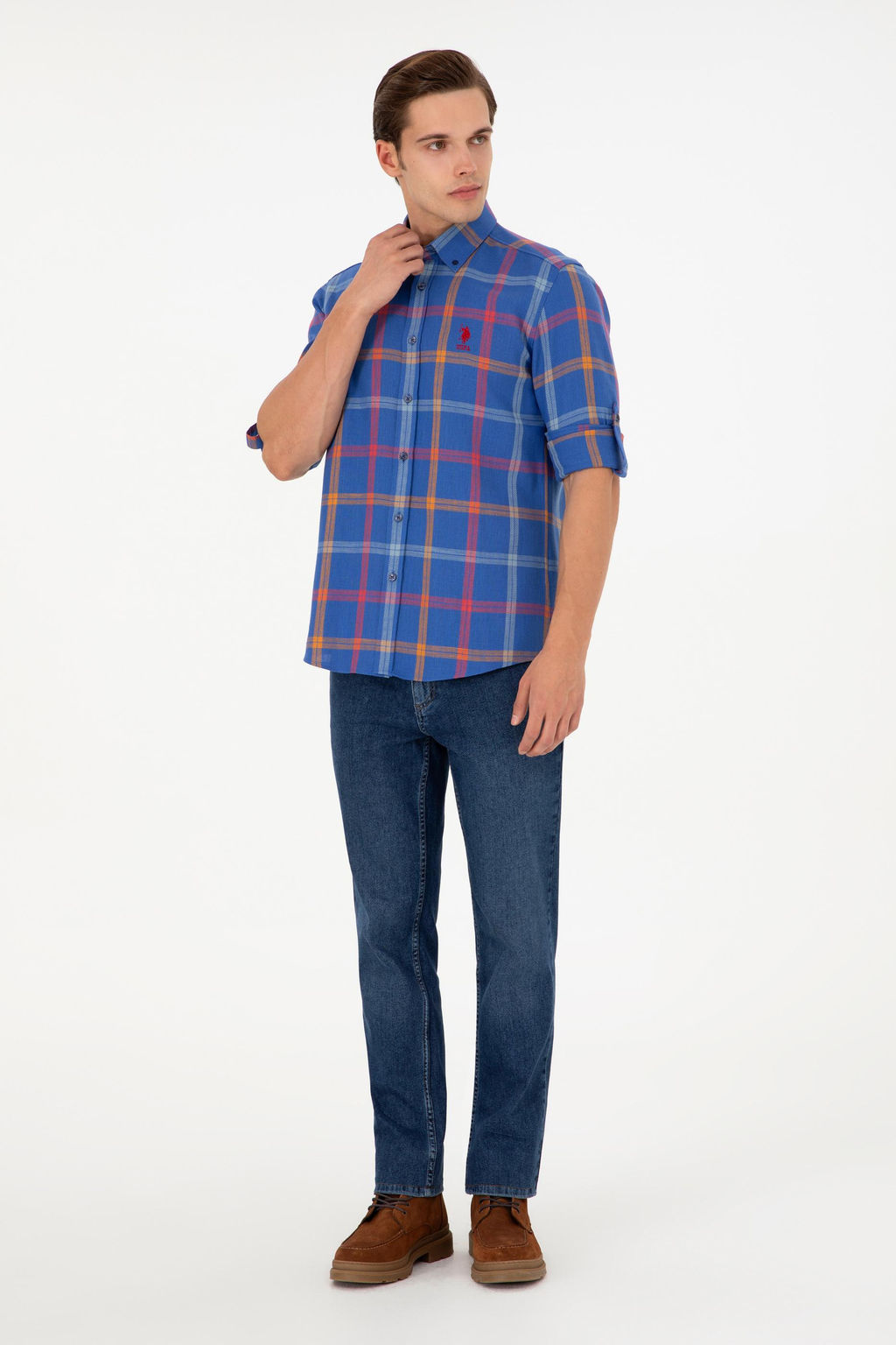 Мужская рубашка Saks с длинным рукавом Неожиданная скидка в корзине - U.s. polo assn фото 4