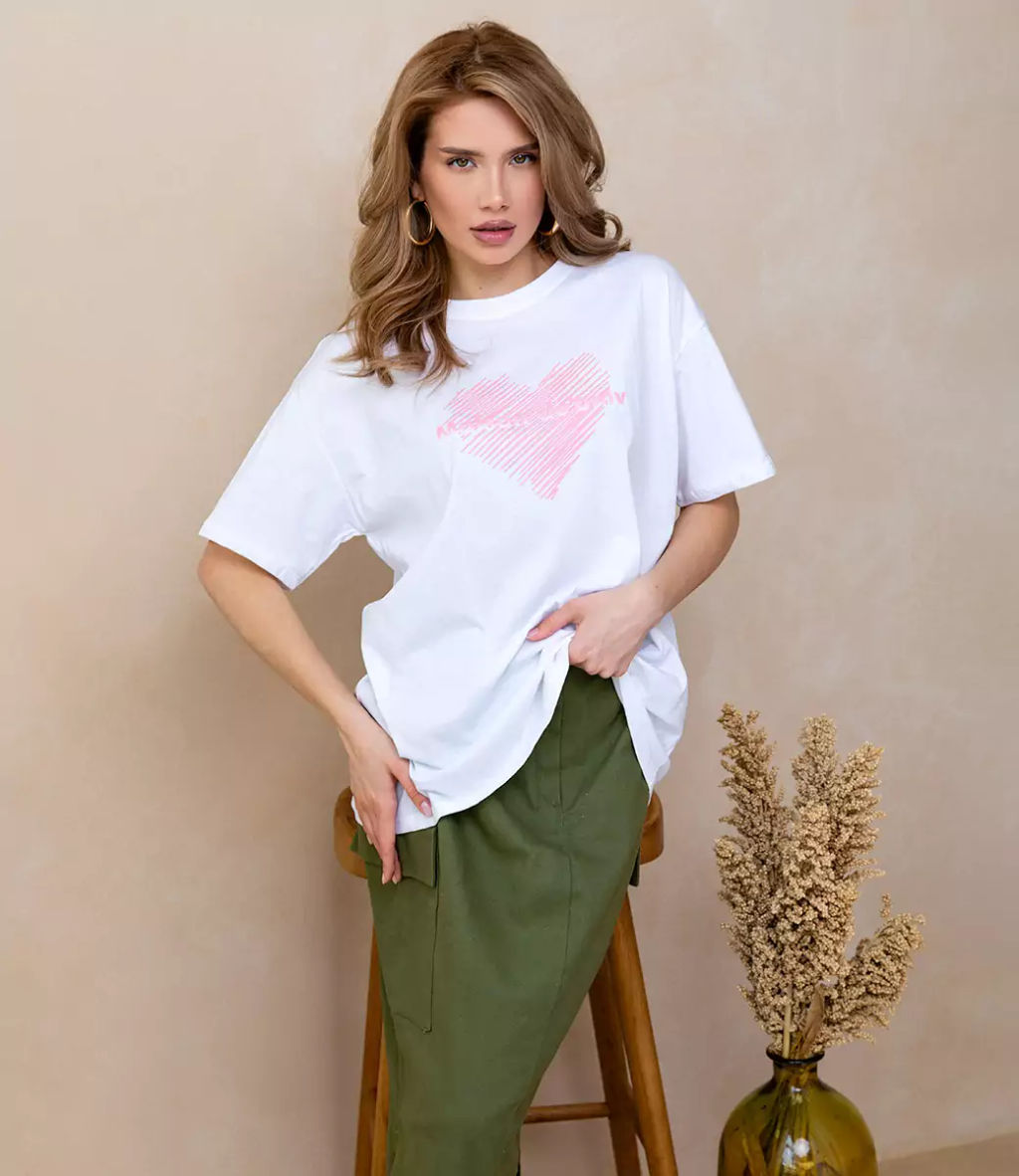 Футболка #КТ6646, белый - Dommod фото 2