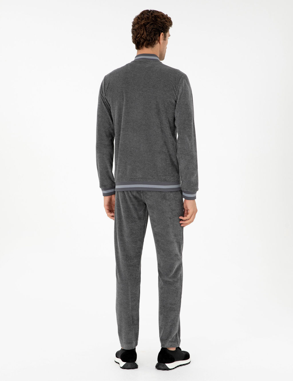 Антрацитовые спортивные штаны узкого кроя - Cacharel фото 4