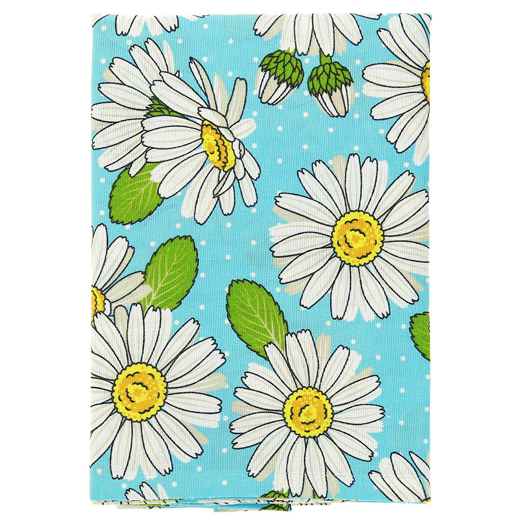 Скатерть 240х145см Душистая ромашка, вид 4, длина стола до 200см, на 10-12 персон, рогожка (хлопок 100%) 171г/м2, упаковка классическая, пакет ПВХ 25х41см, Домашняя мода (Россия)  фото 3