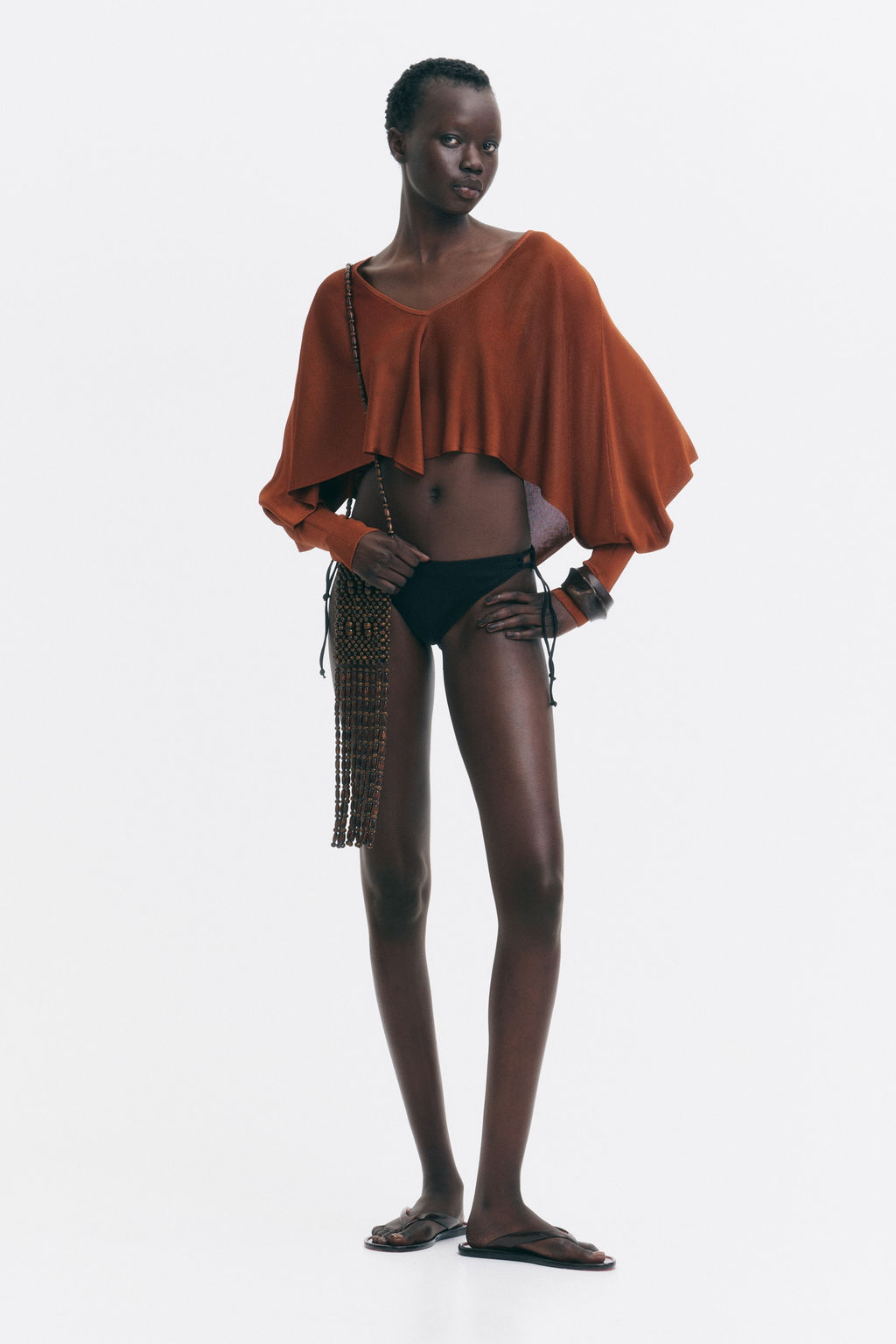 Top capa cropped - H&m фото 2