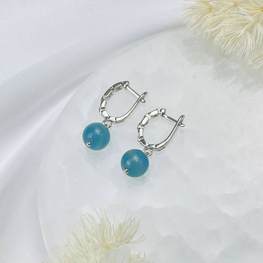 Серьги из карибского Кальцита