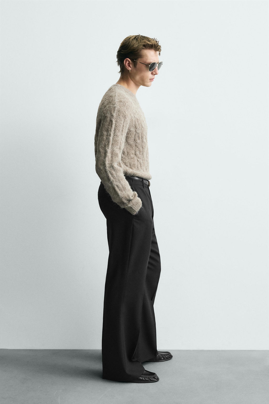 BRUSHED CABLE-KNIT JUMPER - Zara фото 4