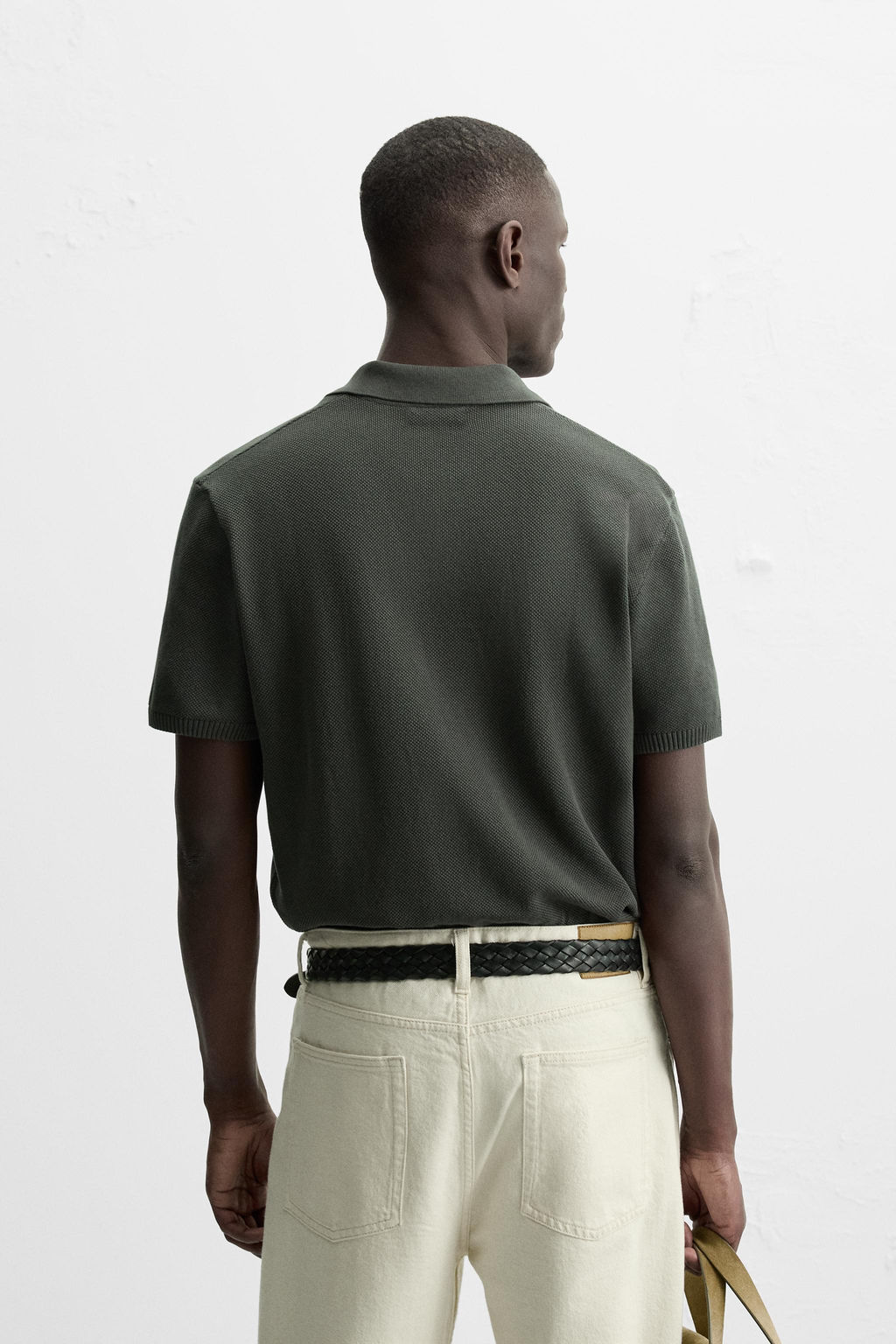 TEXTURED KNIT POLO SHIRT - Zara фото 3