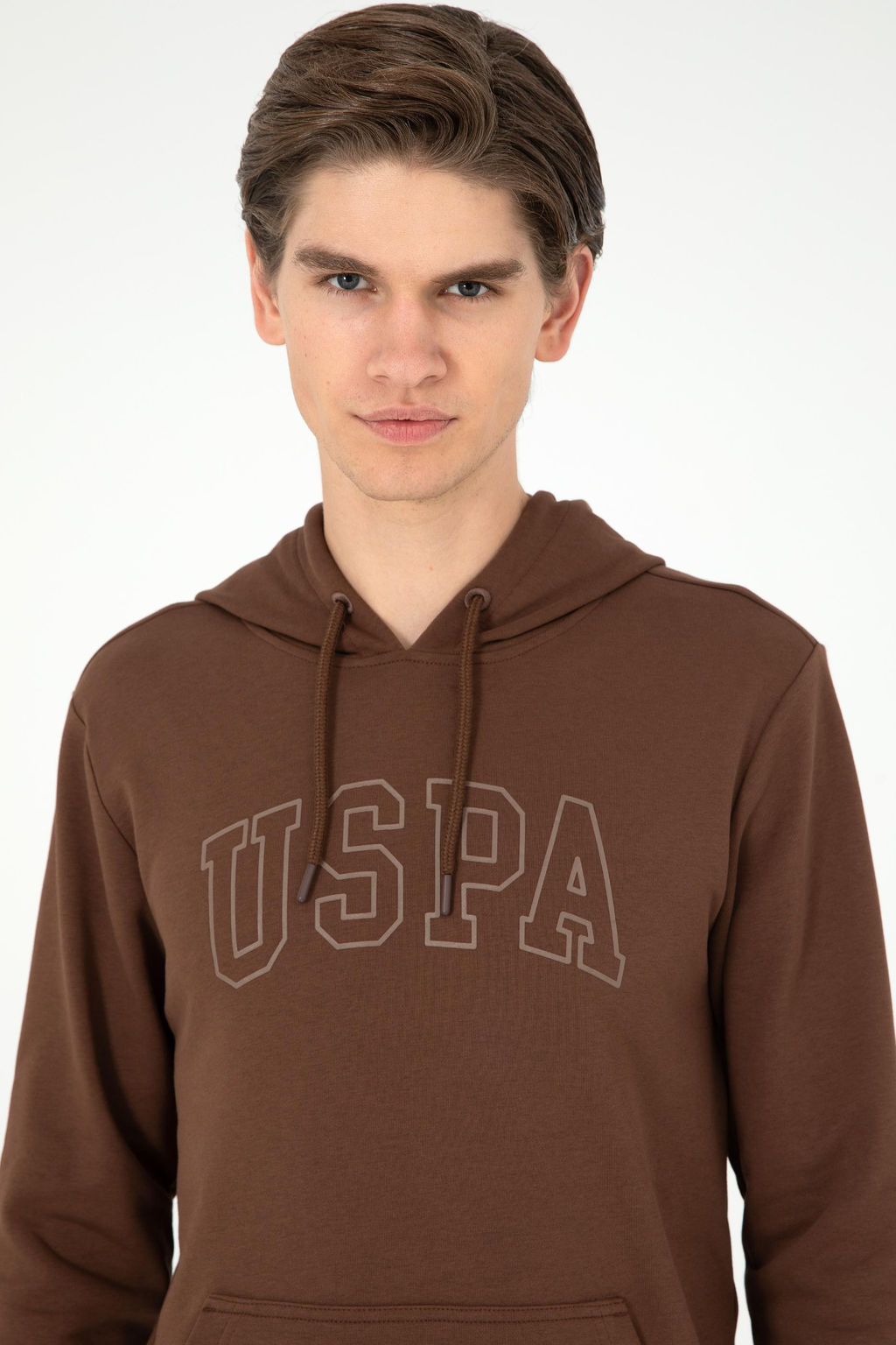 Мужской коричневый базовый свитшот - U.s. polo assn фото 2