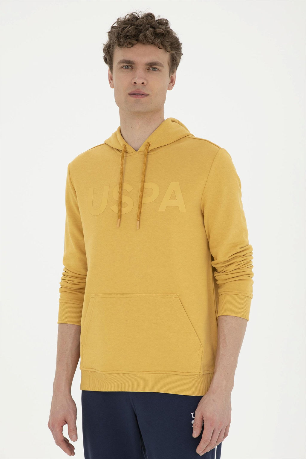 Мужской горчичный базовый свитшот Неожиданная скидка в корзине - U.s. polo assn фото 3