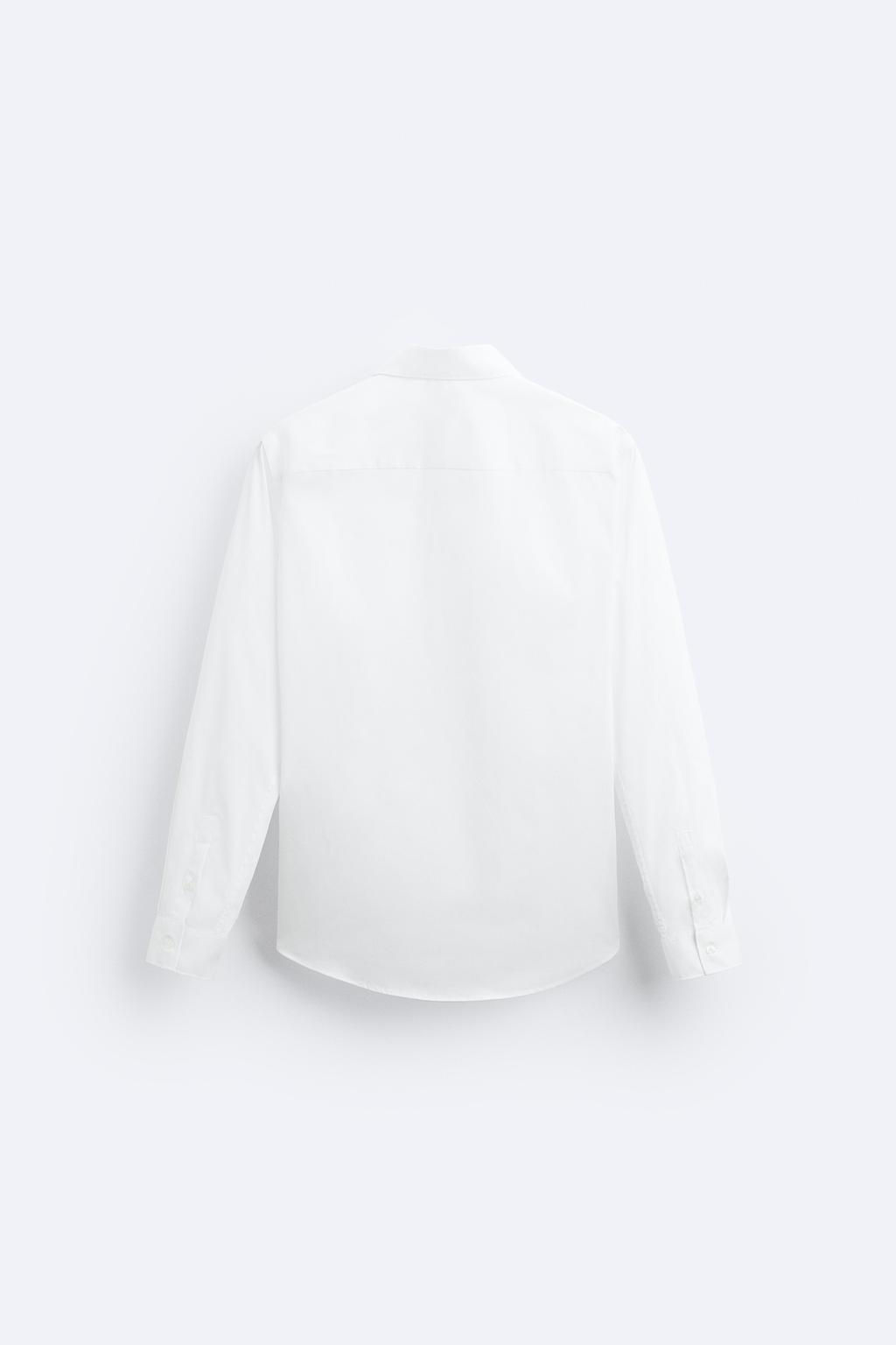 STRETCHY POPLIN SHIRT - Zara фото 18