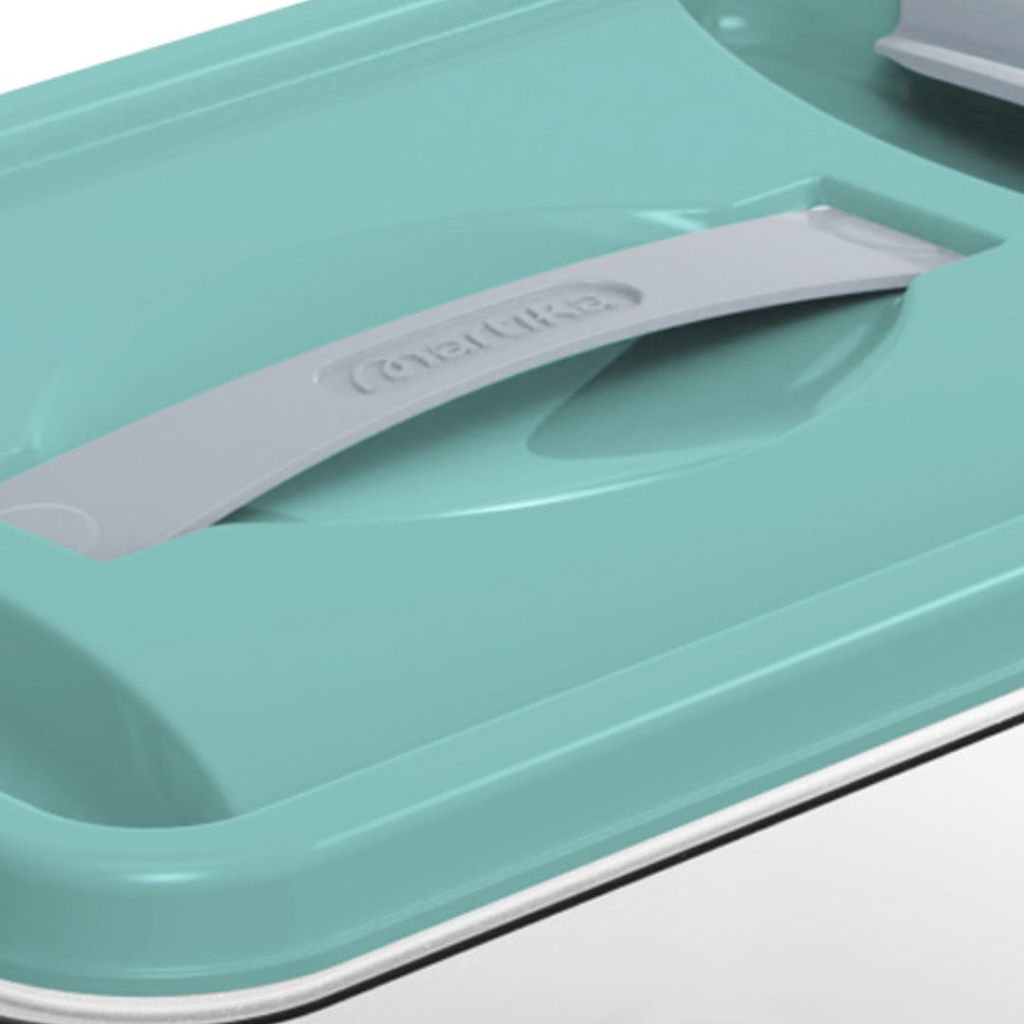 Контейнер с защелками и ручкой 10л Клик бирюзовый С274БИР - Martika фото 4